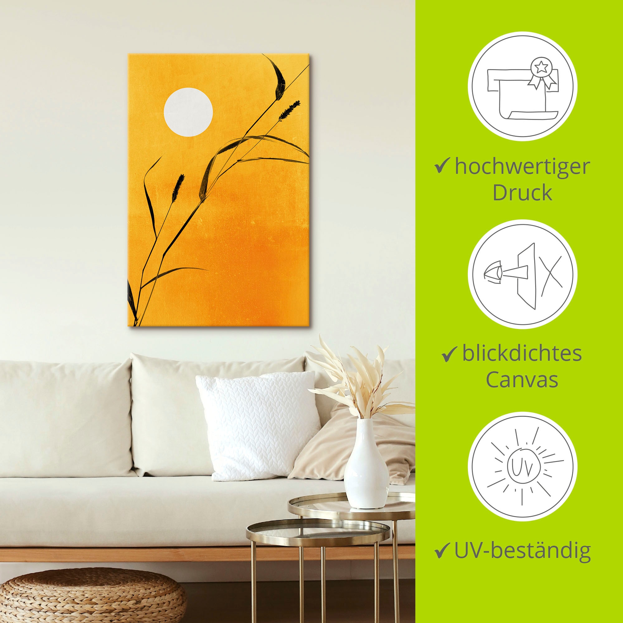 Artland Leinwandbild »Sonniger Tag« Pflanzenbilder 1 Stk. tlg. auf Holzrahmen gespannt