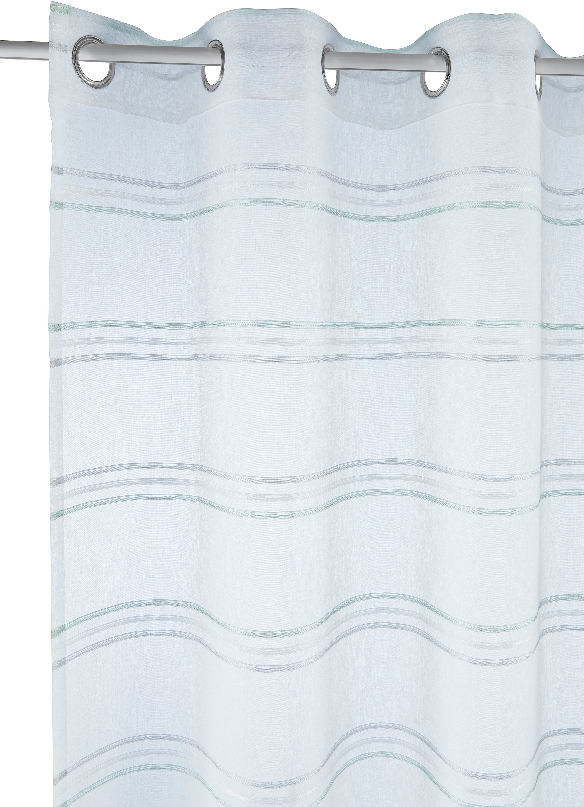 GOODproduct Gardine »Sirii« Ösen 1 Stk. tlg. Halbtransparent, angenehme Haptik, mit Streifen, modern