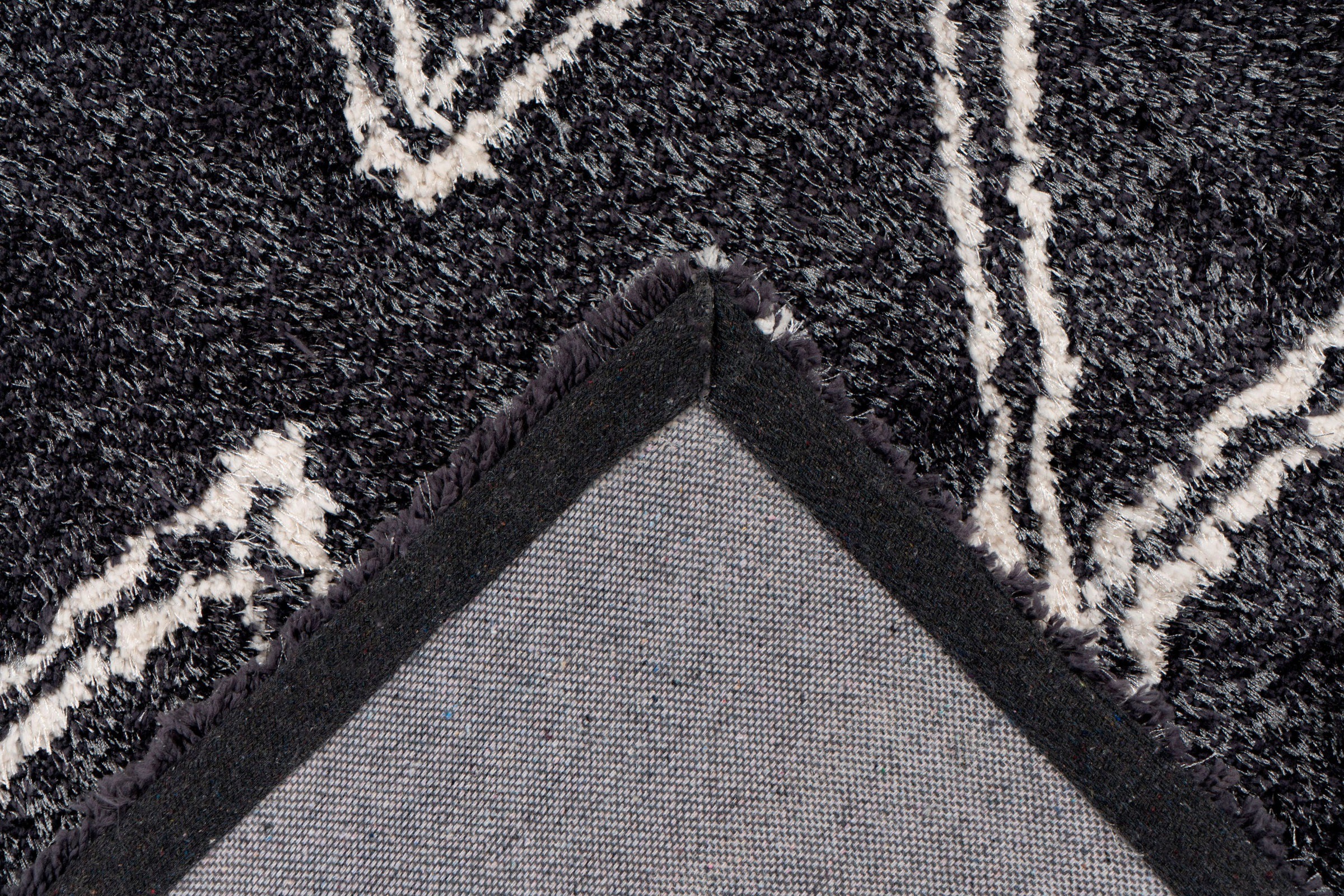 my home Hochflor-Teppich »Leasly« rechteckig 27 mm Höhe retro, Teppich im Rauten-Muster, weich