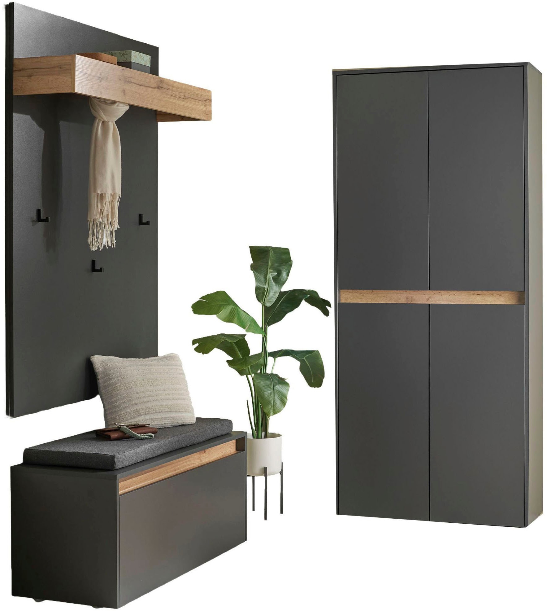 Home affaire Ensemble de vestiaires »City/Giron, moderne Garderobe, viel Stauraum, ca. 40 Schuhe« Ensemble, 3 cuis tlg.