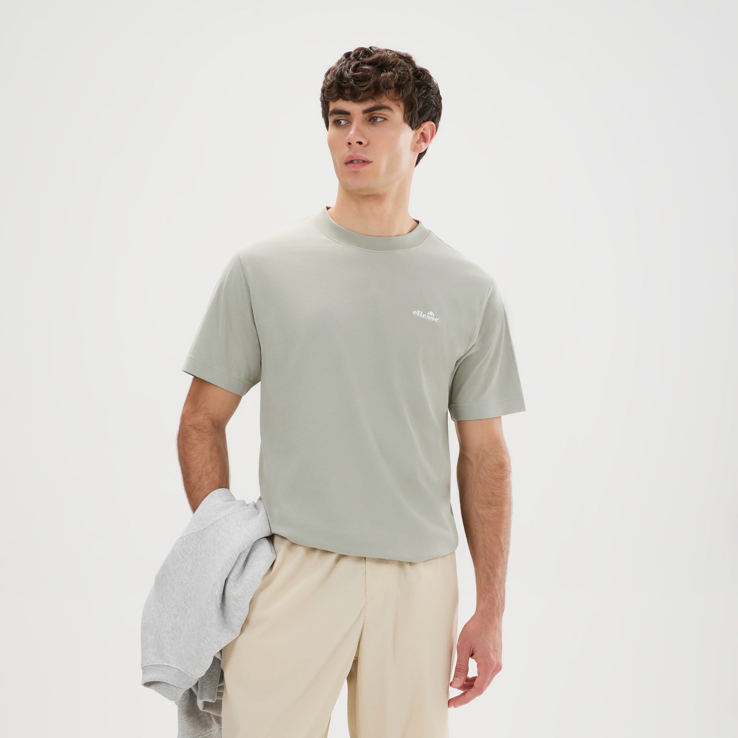 Ellesse T-shirt »ACCIANO T-SHIRT« manches courtes, col rond, sans fermeture, en coton