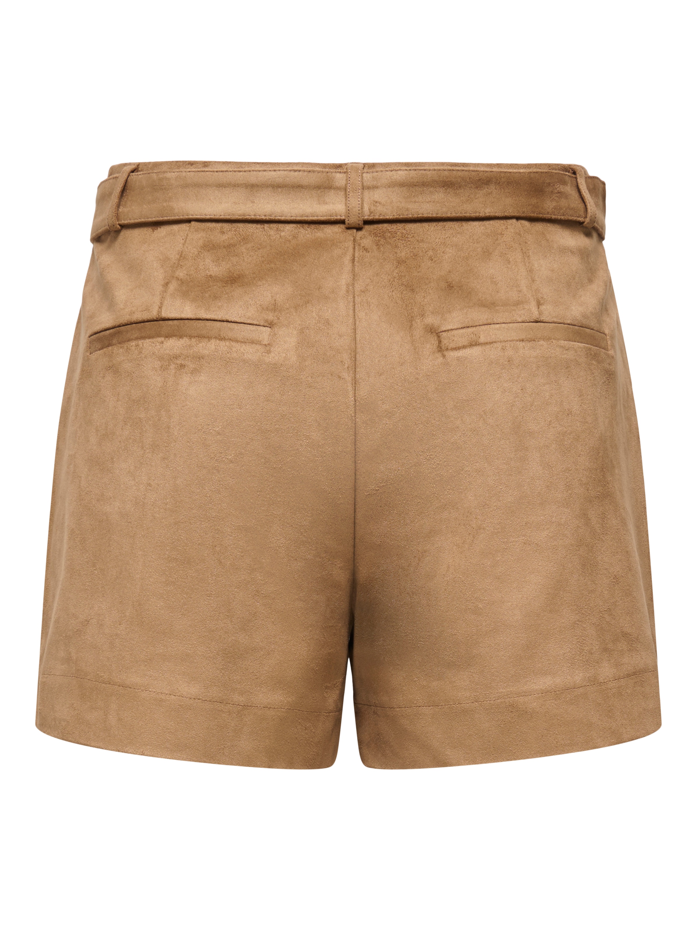 ONLY Short »ONLTAVIA HW FAUX SUEDE BELT SHORTS PNT«  mélange de matériaux, imitation daim, avec ceinture