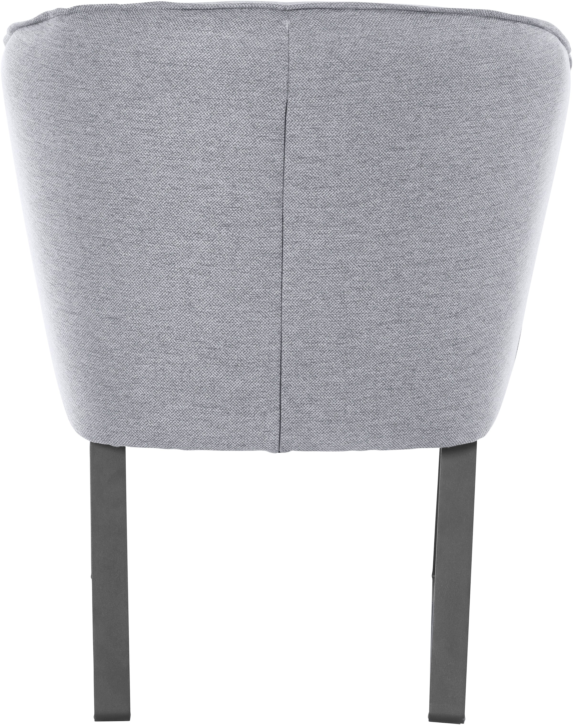 exxpo - sofa fashion Sessel »Americano, Loungesessel« mit Keder und Metallfüssen, Bezug in verschiedenen Qualitäten, 1 Stck.