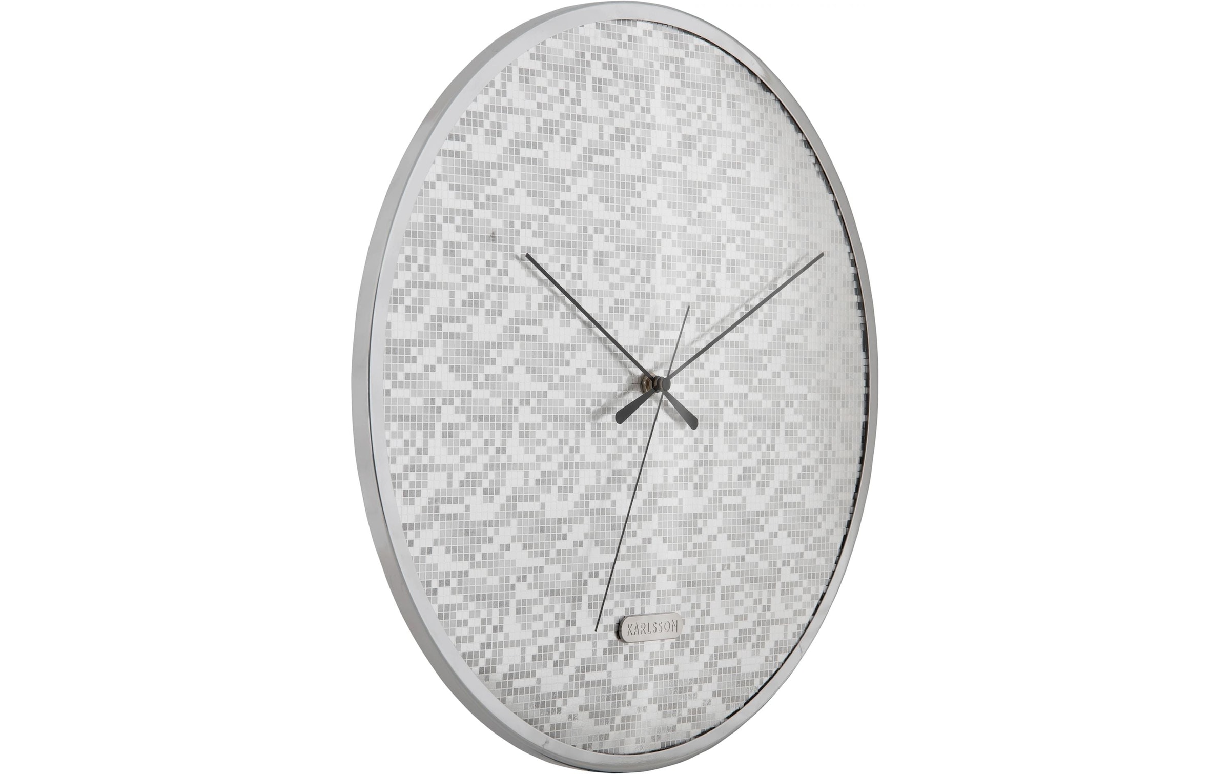 Karlsson Wanduhr »Disco Bling Bling 40 cm, Silber«