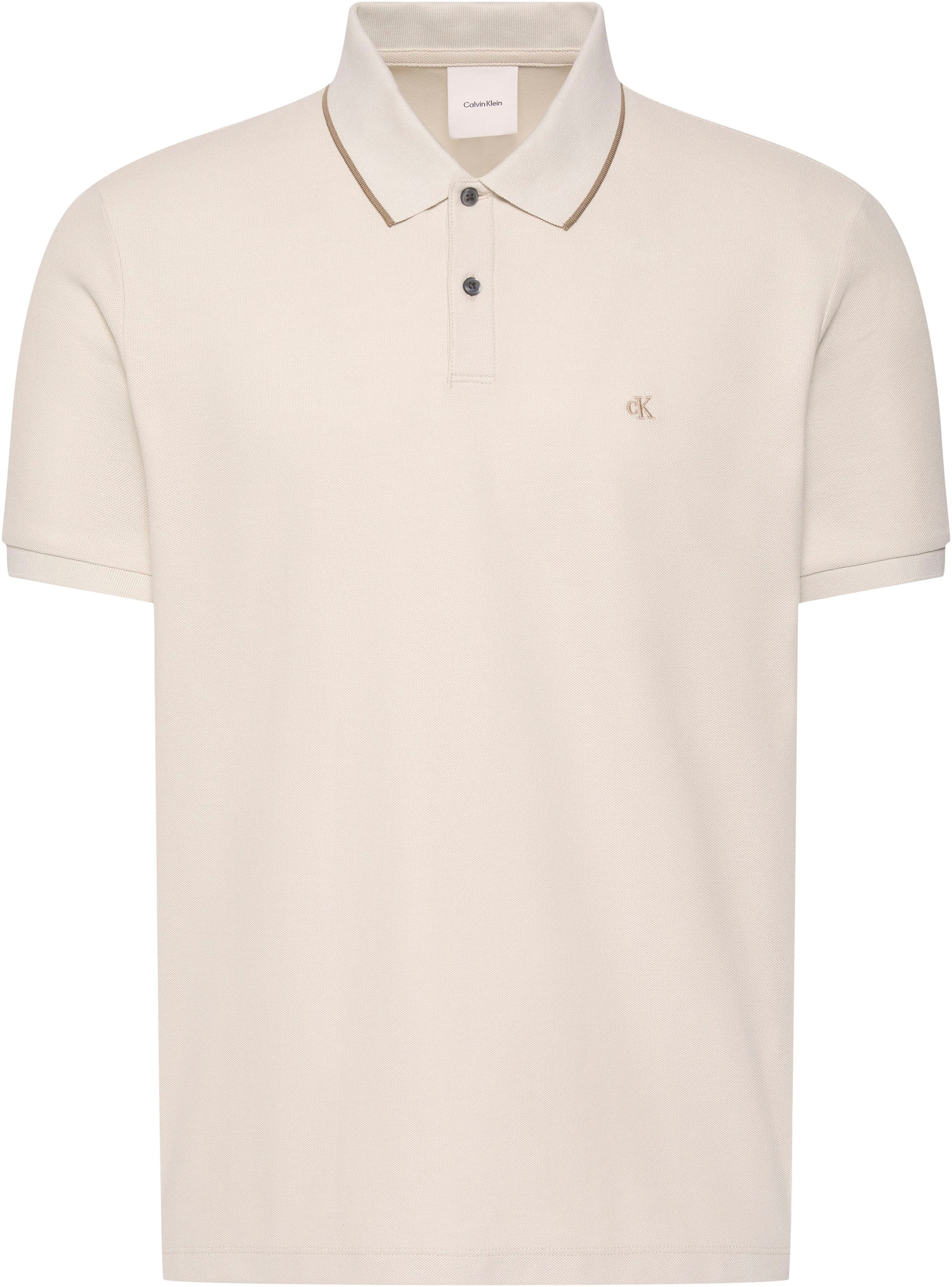 Calvin Klein Poloshirt »SS RFND PQ TPPD CLSS« Mit Rundhalsausschnitt