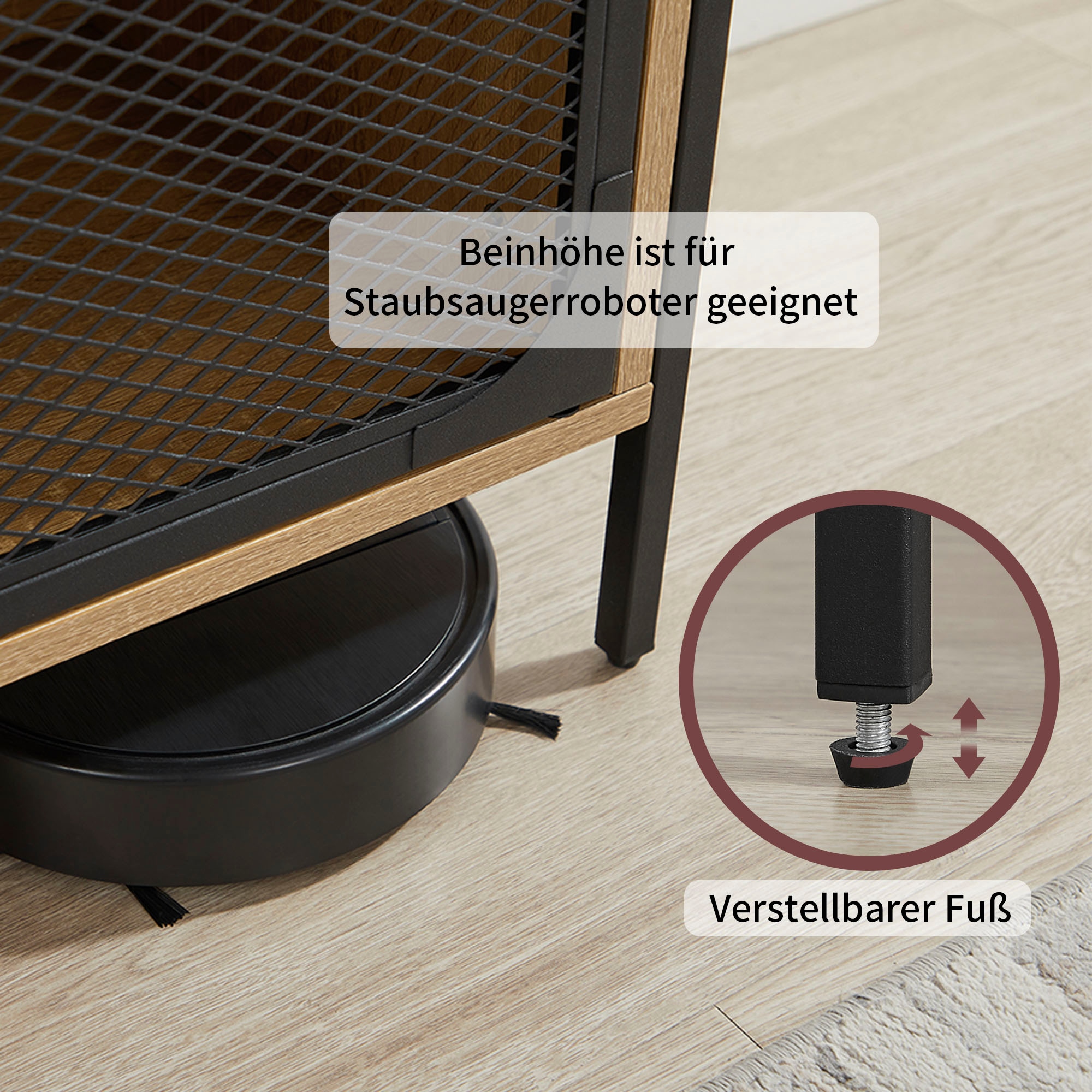 GOODproduct Étagère »Amance« robust, natürliche Materialien, Metallgestell, Höhe 177 cm