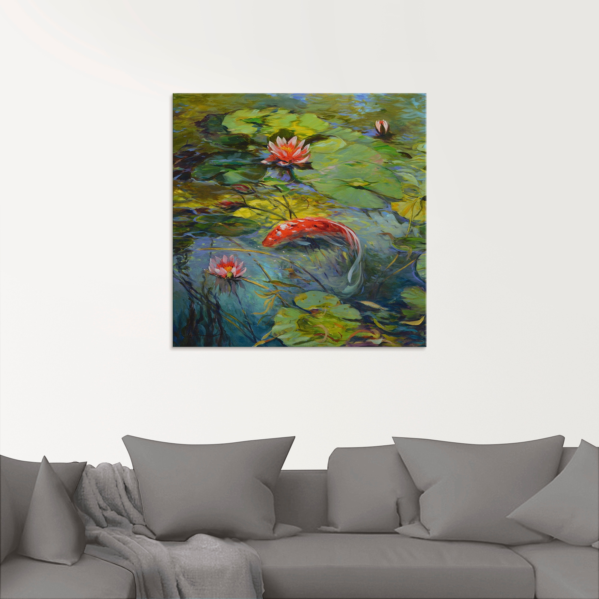 Artland Glasbild »Roter Koi« Wassertiere 1 Stk. tlg. in verschiedenen Grössen
