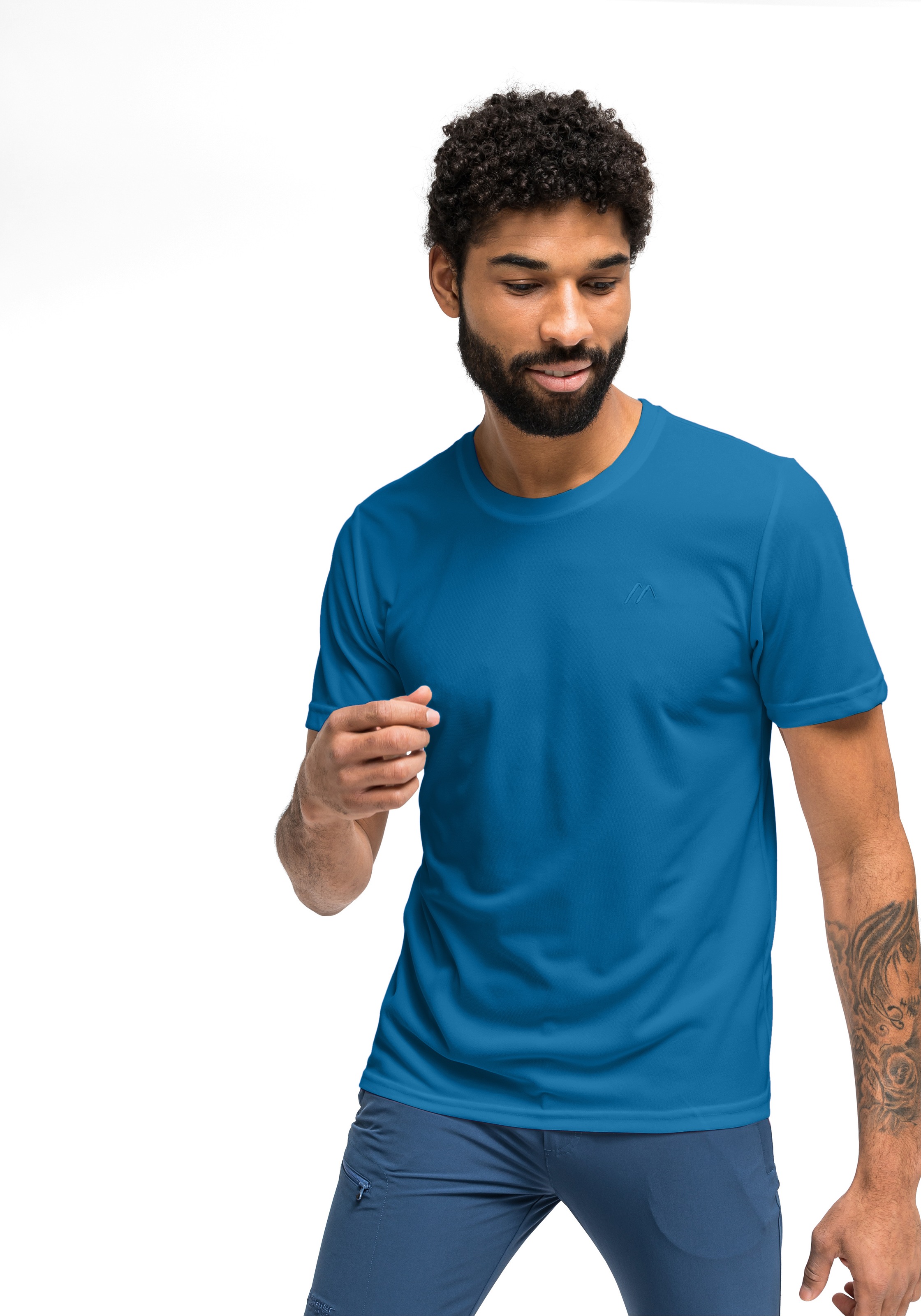 Maier Sports T-shirt »Walter« T-shirt homme à manches courtes, léger pour l'été, col rond, coupe régulière
