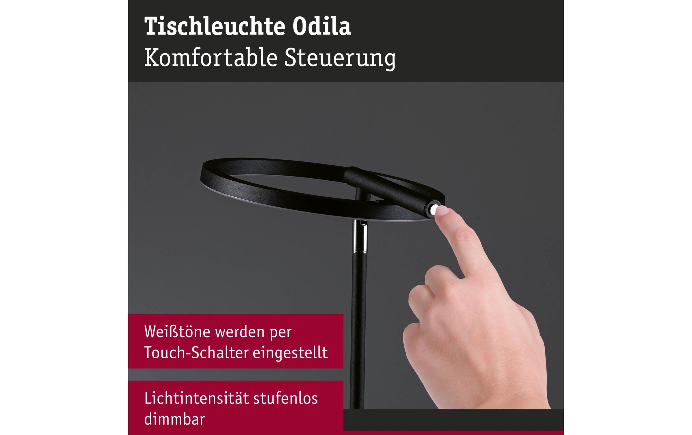 Paulmann LED Schreibtischlampe »Paulmann Schreibtischleuchte Schreibtischleuchte Odila« LED-Modul warmweiss - kaltweiss