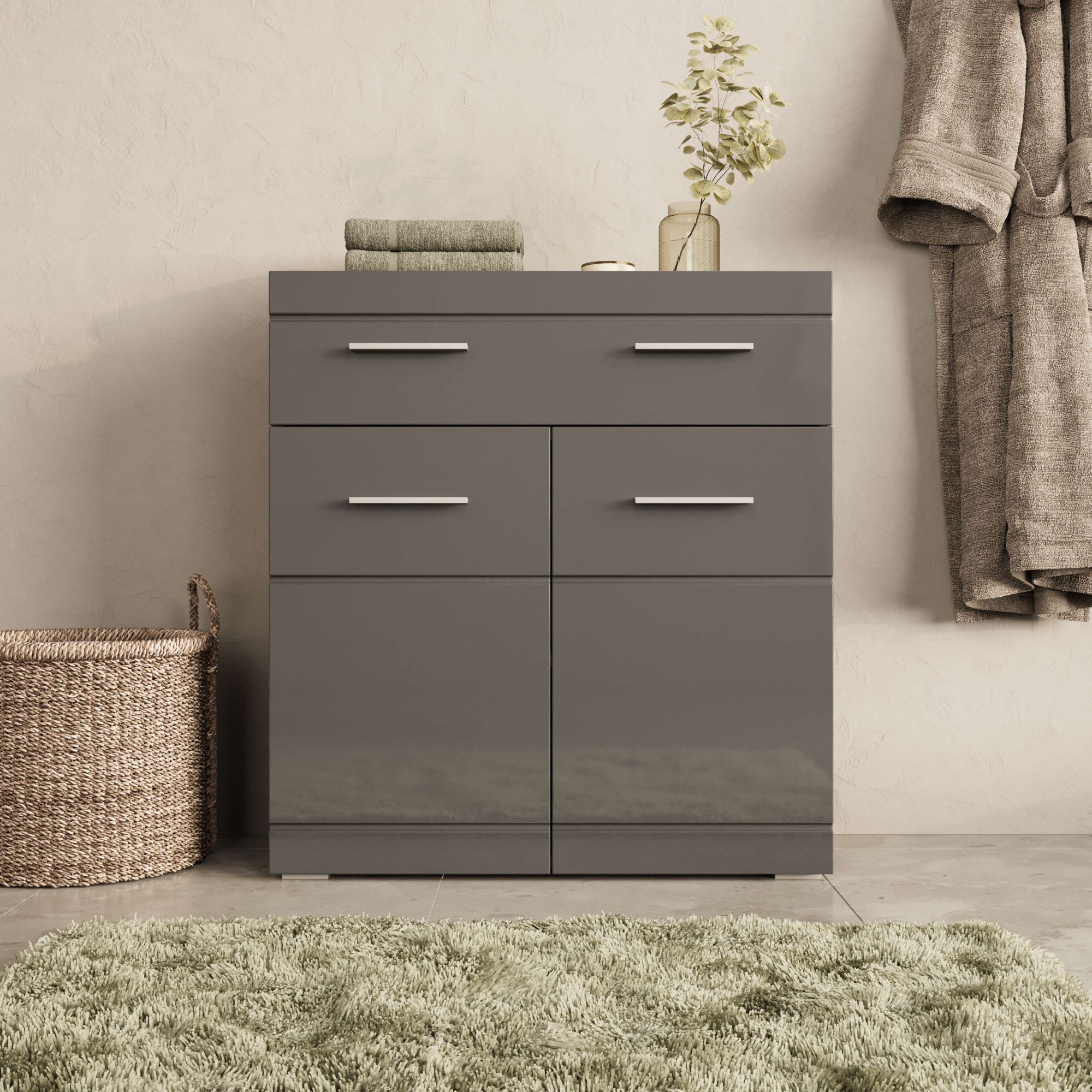 GOODproduct Unterschrank »Föhr« minimalistisch, zeitlos, hochglänzend