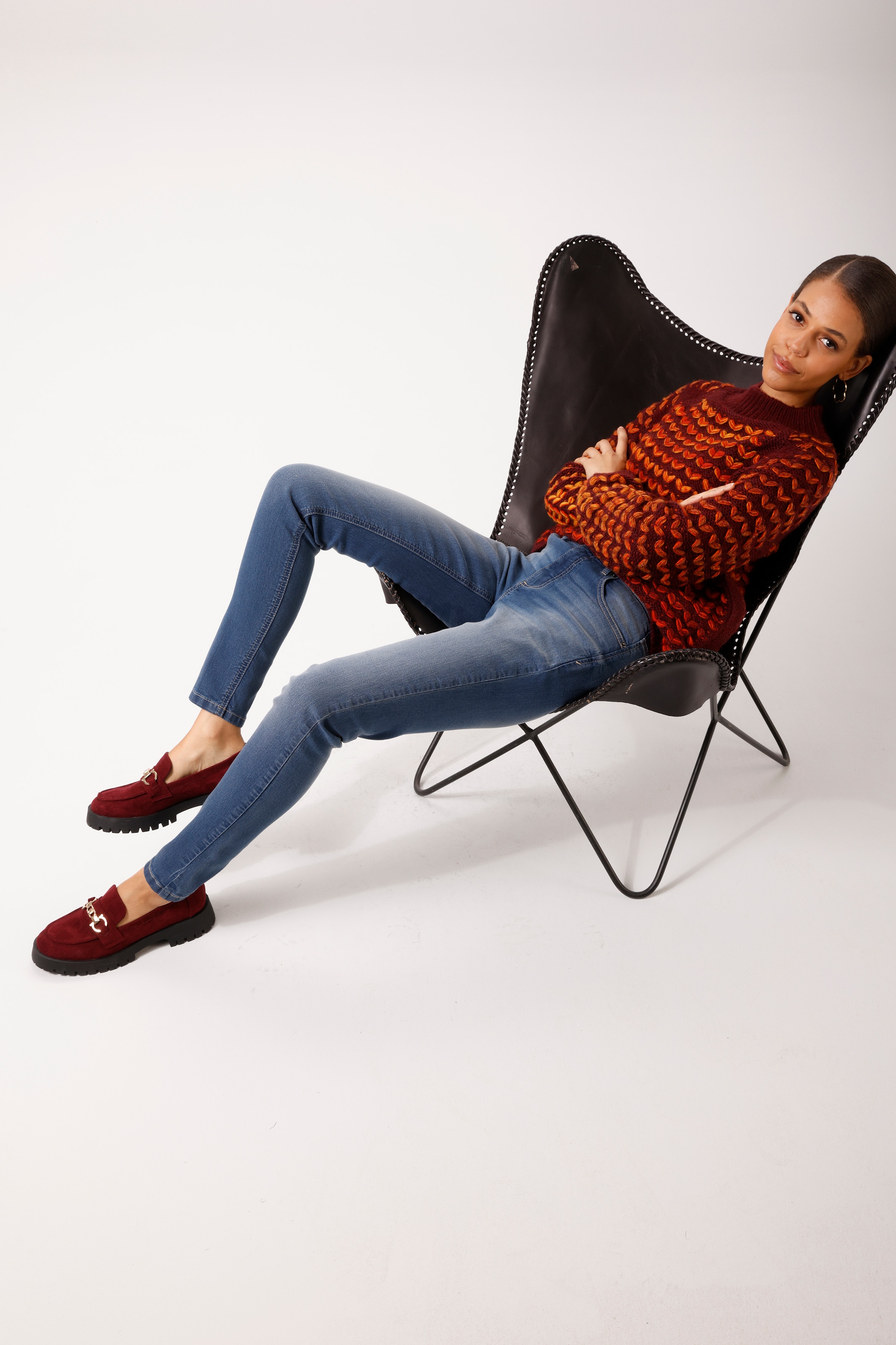 Aniston CASUAL Jeans skinny en lavage usé tendance - NOUVELLE COLLECTION