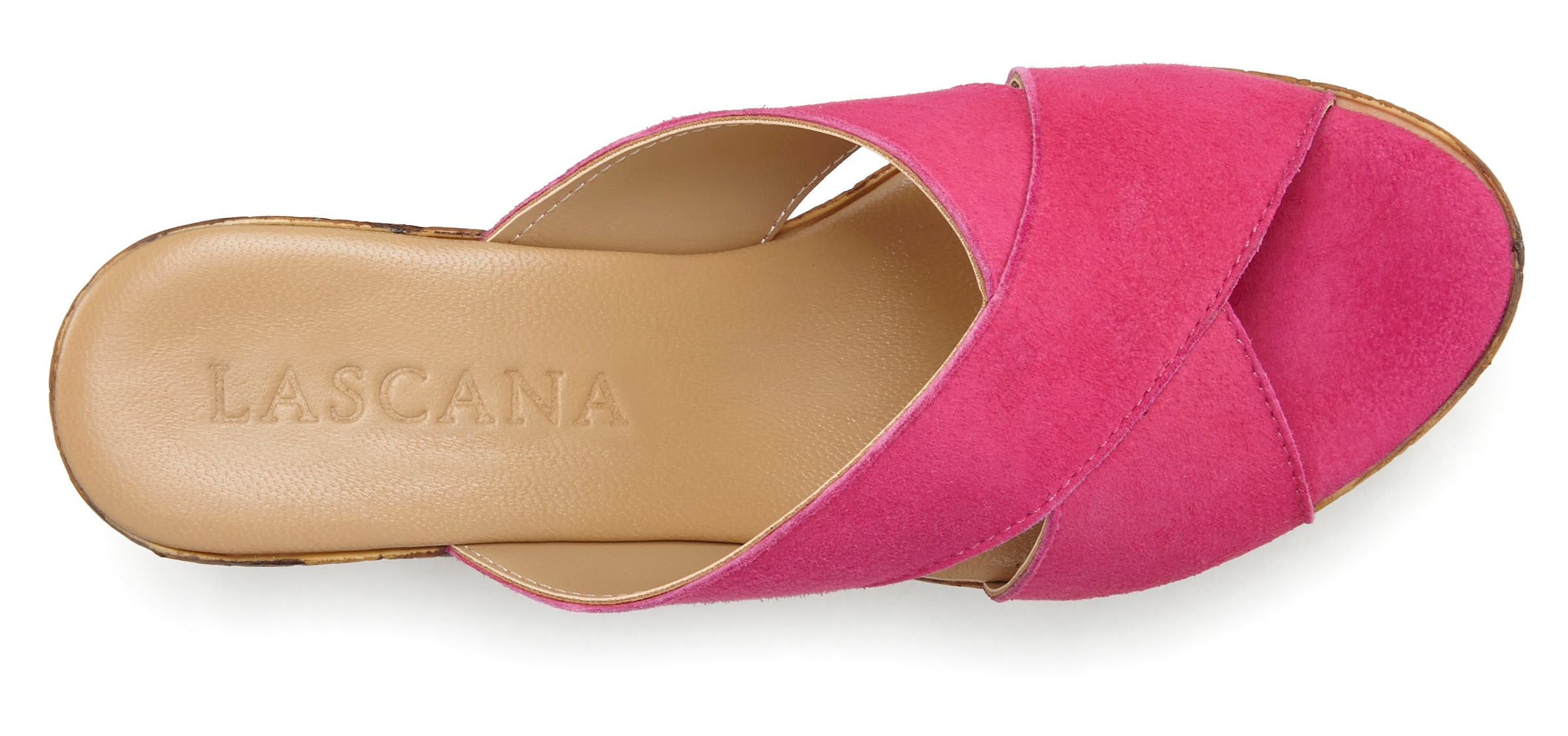 LASCANA Pantolette »Sommerschuh, offener Schuh, Sandalette, Mule,«  aus Leder mit Blockabsatz