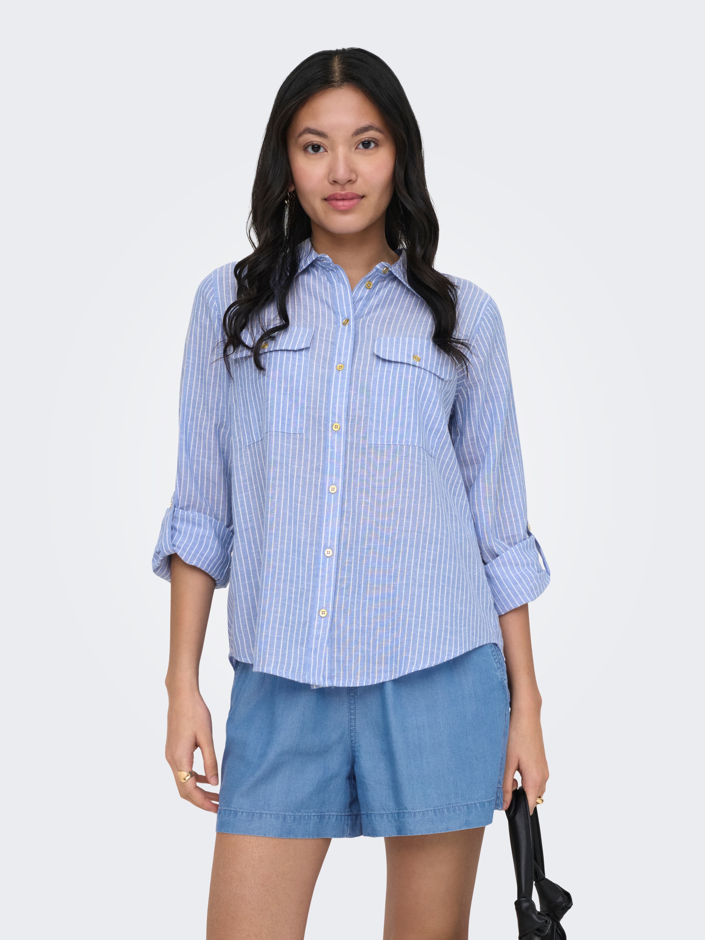 ONLY Blouse chemise »ONLWENDY L/S SHIRT WVN NOOS«