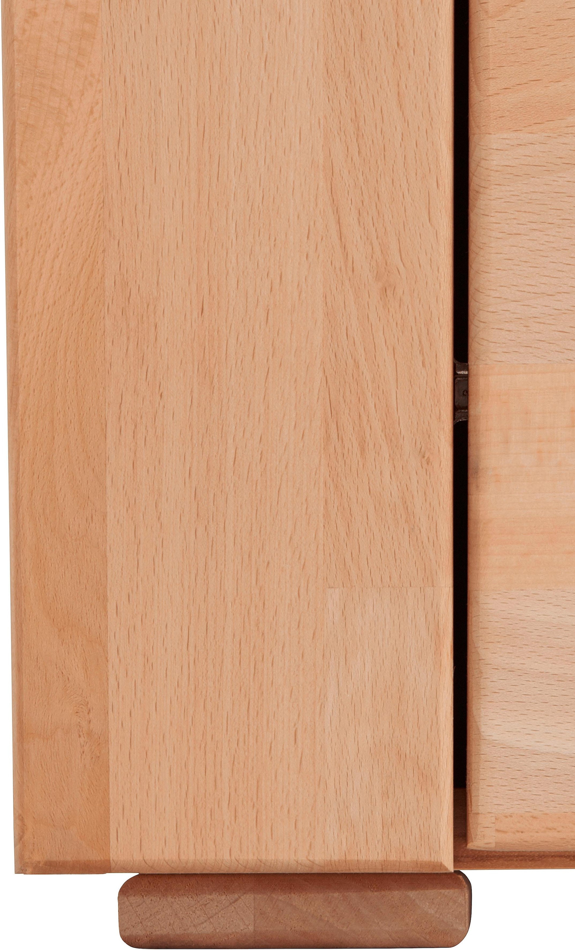 GOODproduct Vitrine »DENIS70, Wohnzimmer, viel Stauraum, verstellbaren Einlegeböden, geölt« B/T/H:90/40/190cm, Front Kernbuche massivholz,10 Fächer, Grifflos