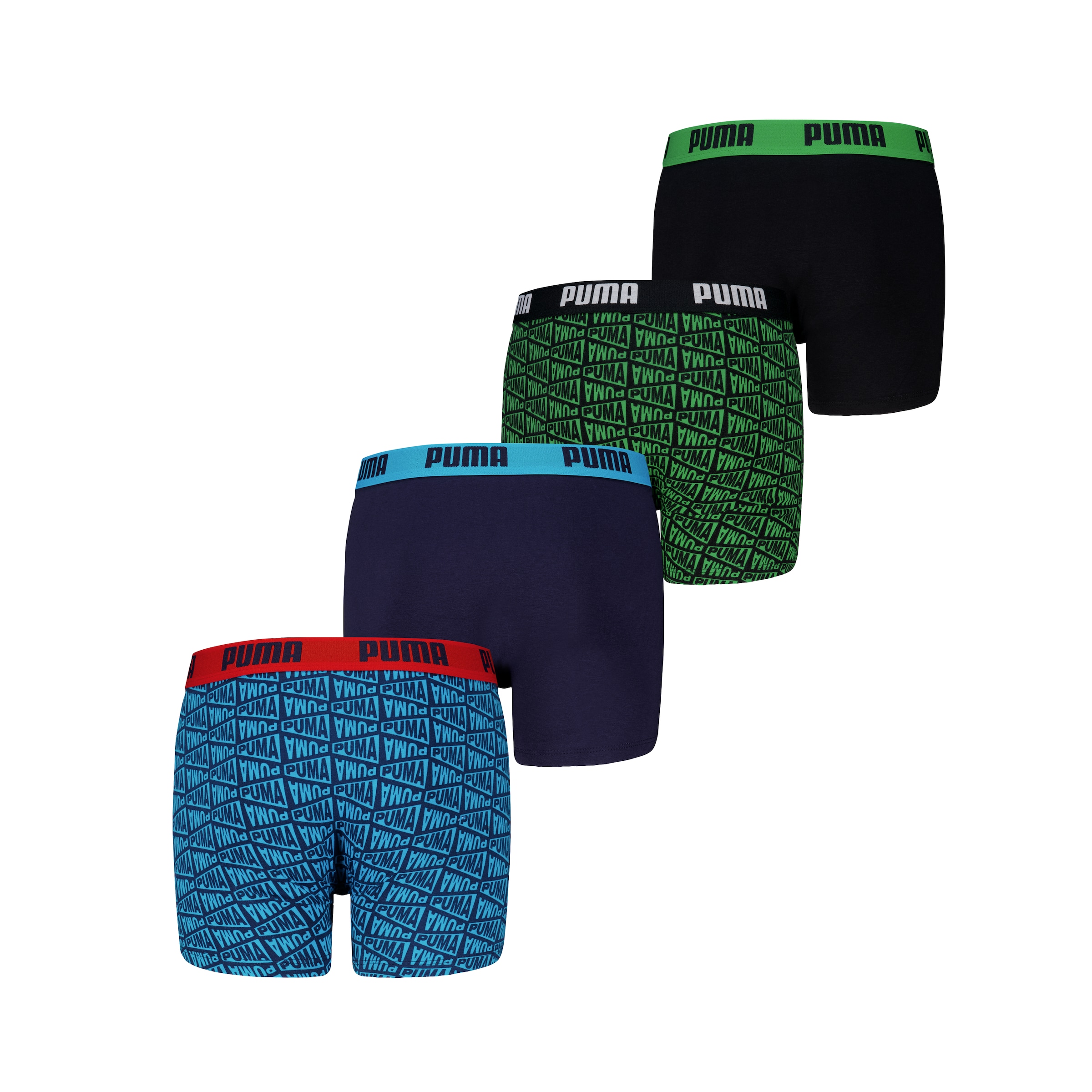 PUMA Boxershorts »PUMA BOYS FLAG PRINTED BOXERS 4P ECOM« 4er Pack, 