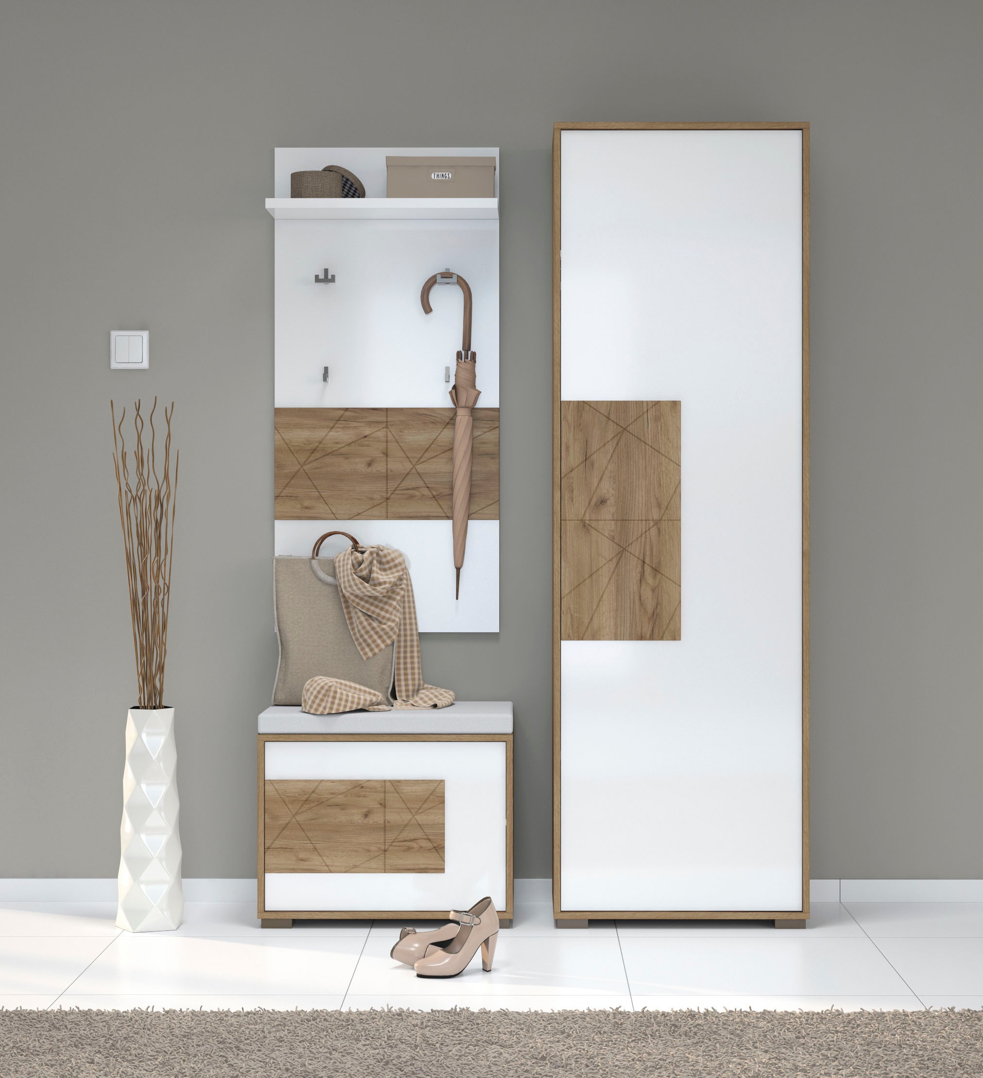 GOODproduct Garderobenpaneel »Stela« hochwertig UV lackiert, Breite 59 cm