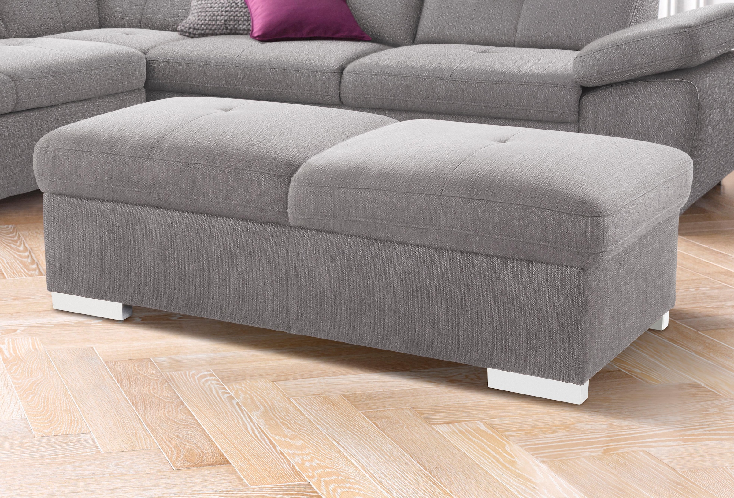 exxpo - sofa fashion Tabouret »Spring Bankhocker, guter Sitzkomfort und tolle Verarbeitungsdetails« en microfibre de luxe +Simply Clean - pour un nettoyage particulièrement facile !