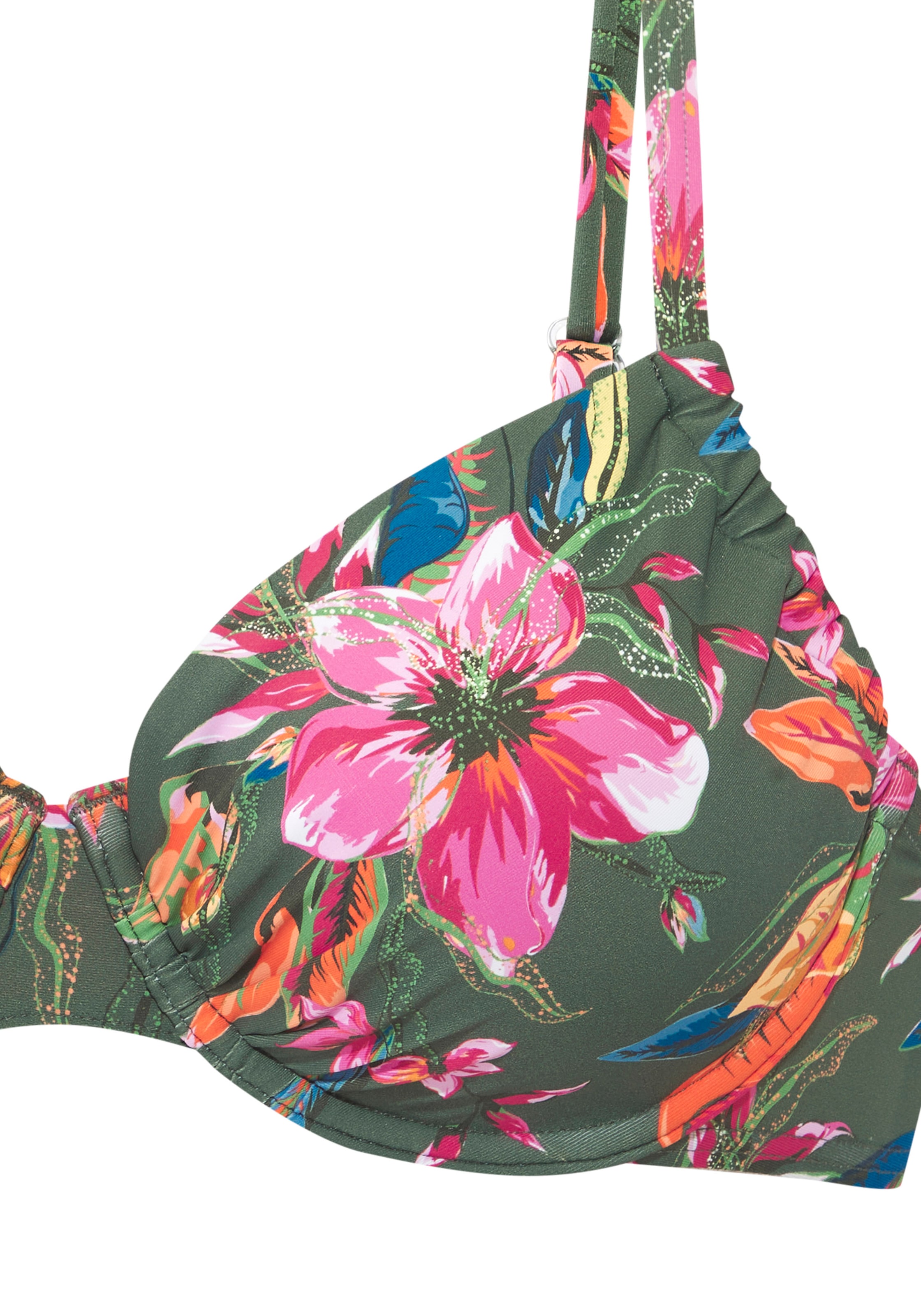 LASCANA Haut de bikini à armatures »Malia« mit tropischem Print