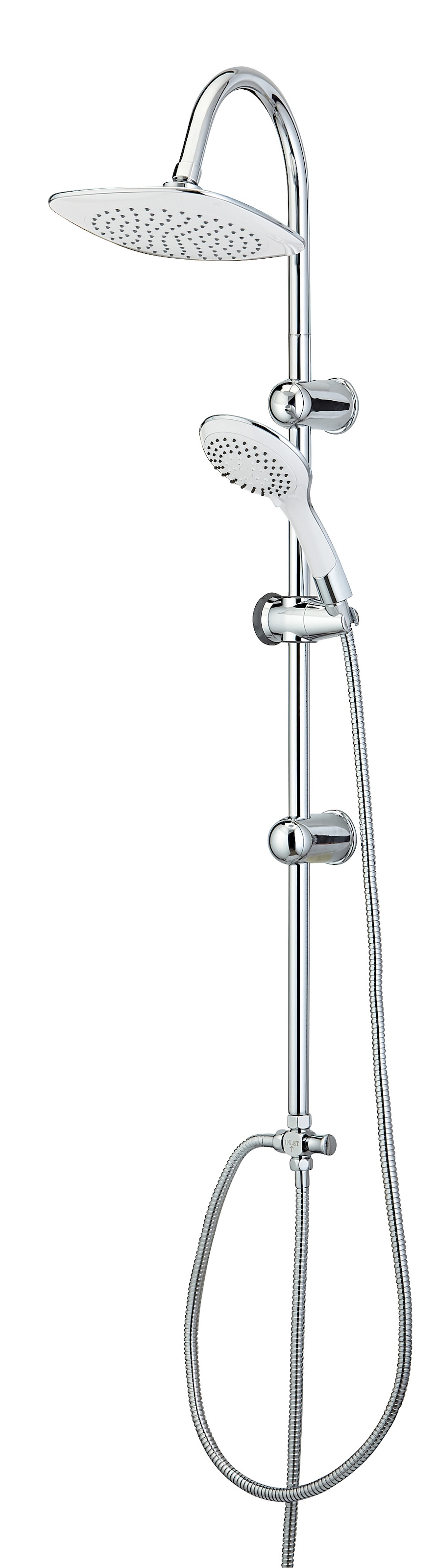 Schütte Brausegarnitur »Teneriffa« Set,  Überkopfbrausset Duschsystem Duschsäule Brauseset Regendusche, Chrom