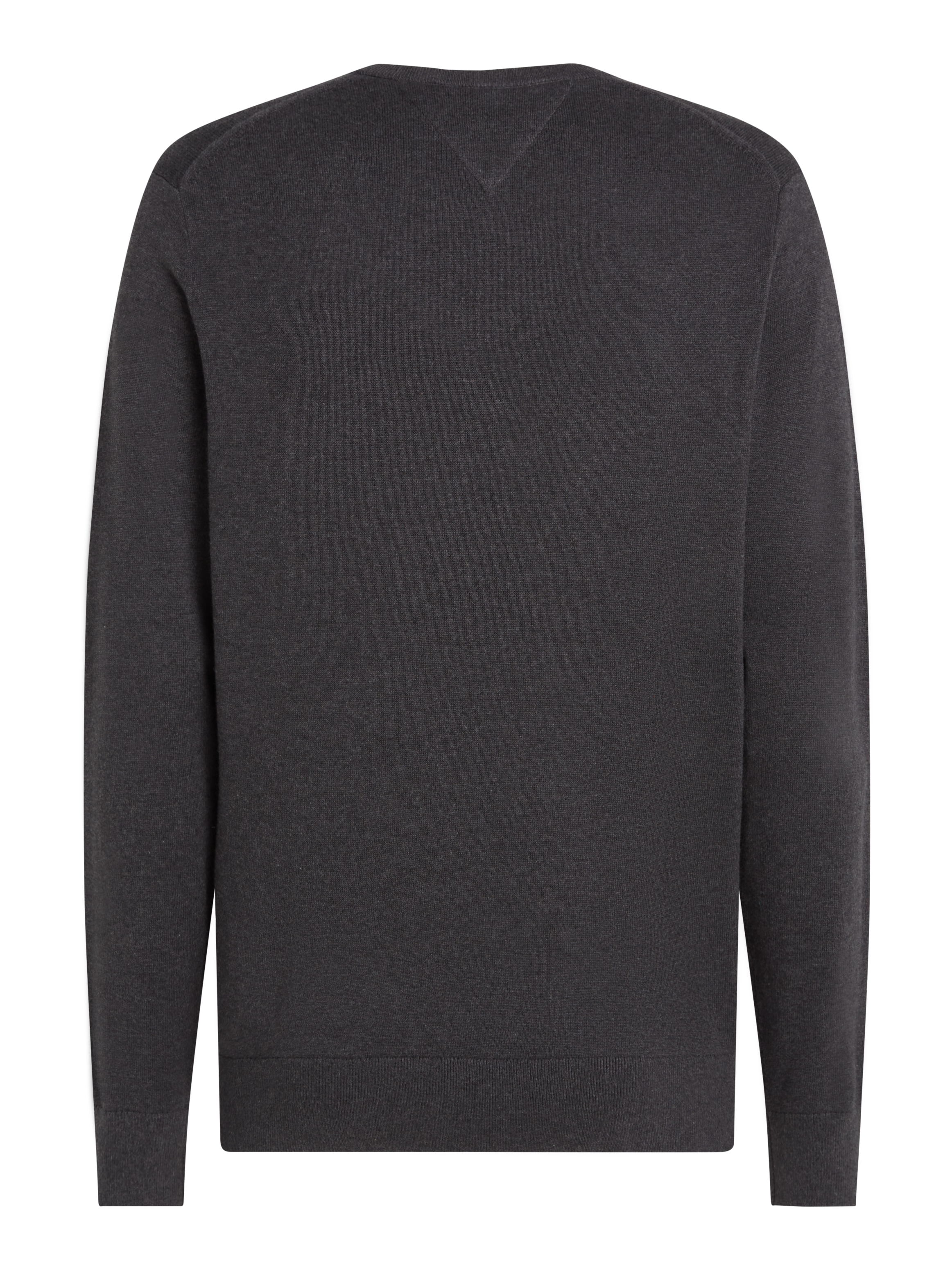 Tommy Hilfiger Strickpullover »ESSENTIAL COTTON V NECK mit V-Ausschnitt und Stickerei« unifarben, casual, regular fit, Baumwolle, V-Ausschnitt
