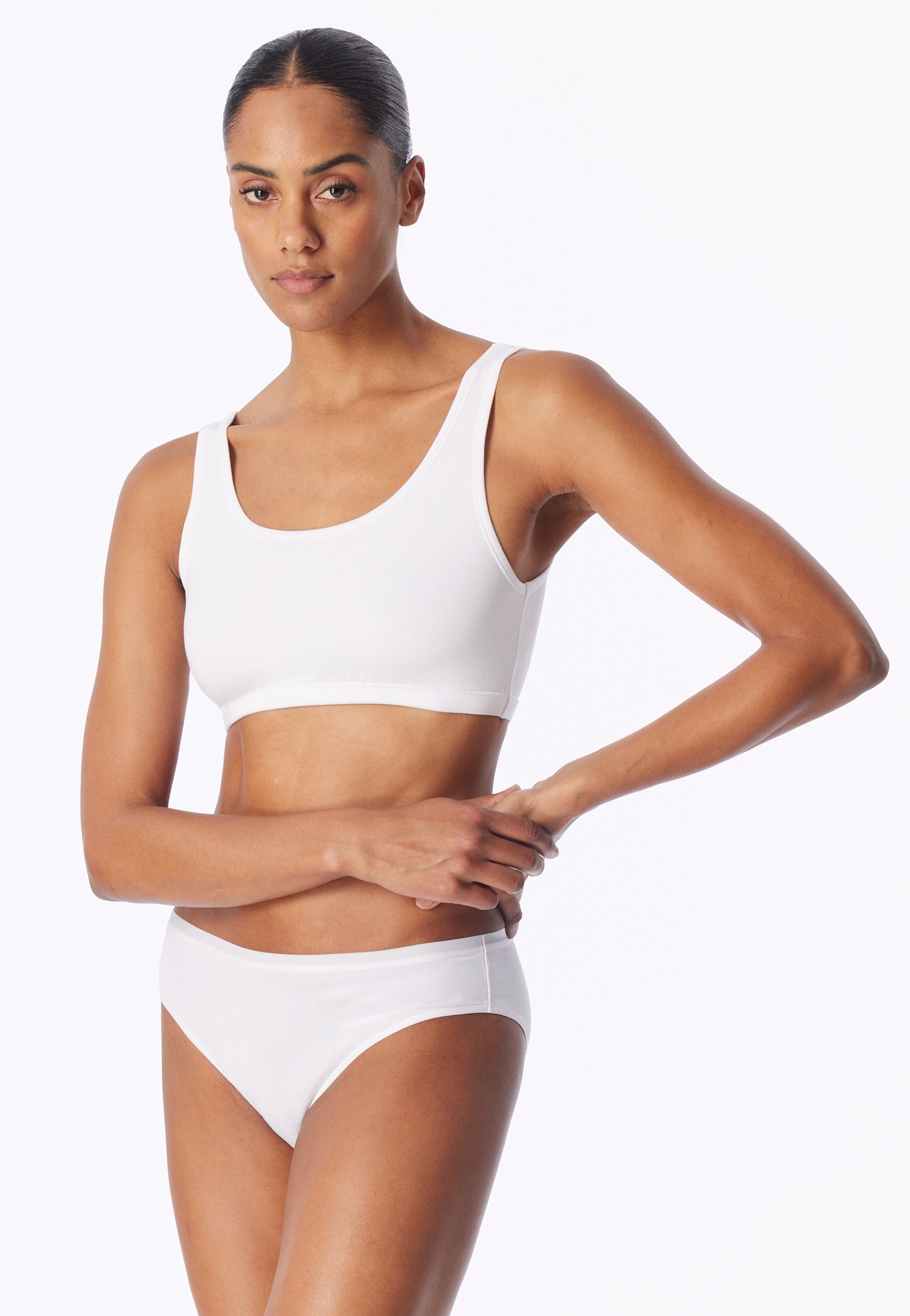 uncover by SCHIESSER Bustier »Uncover Cotton« bretelles larges, mélange coton, élastique, doux