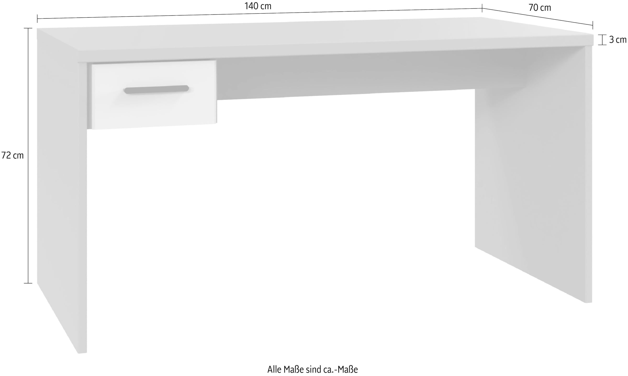 Wimex Bureau »Bahamas in der Breite: 140cm, inkl. Schublade in Absatzdekor« coordonné à la série chambre d'adolescents Bahamas