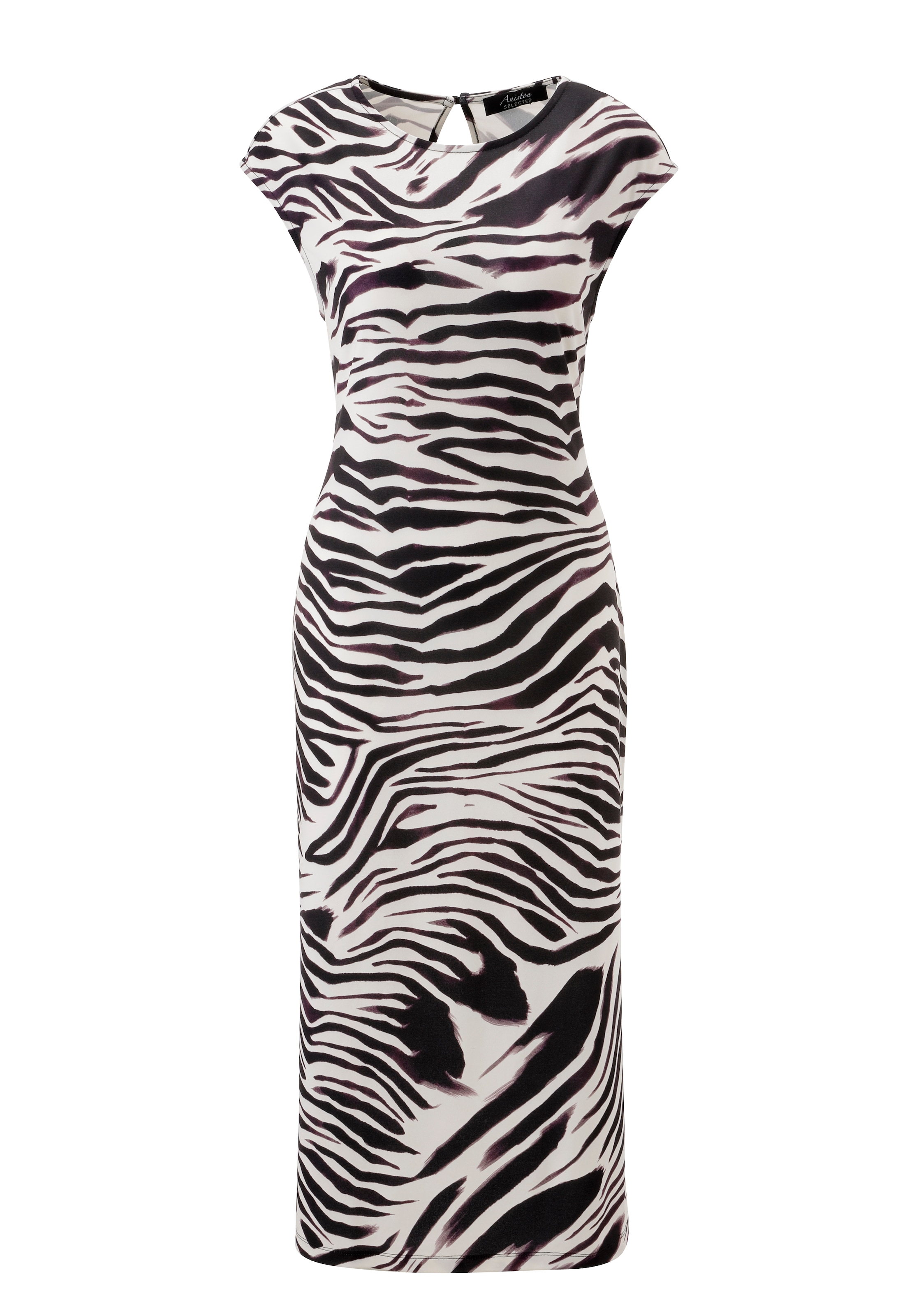 Aniston SELECTED Robe midi im trendigen und raffinierten Animal-Print allover - NEUE KOLLEKTION