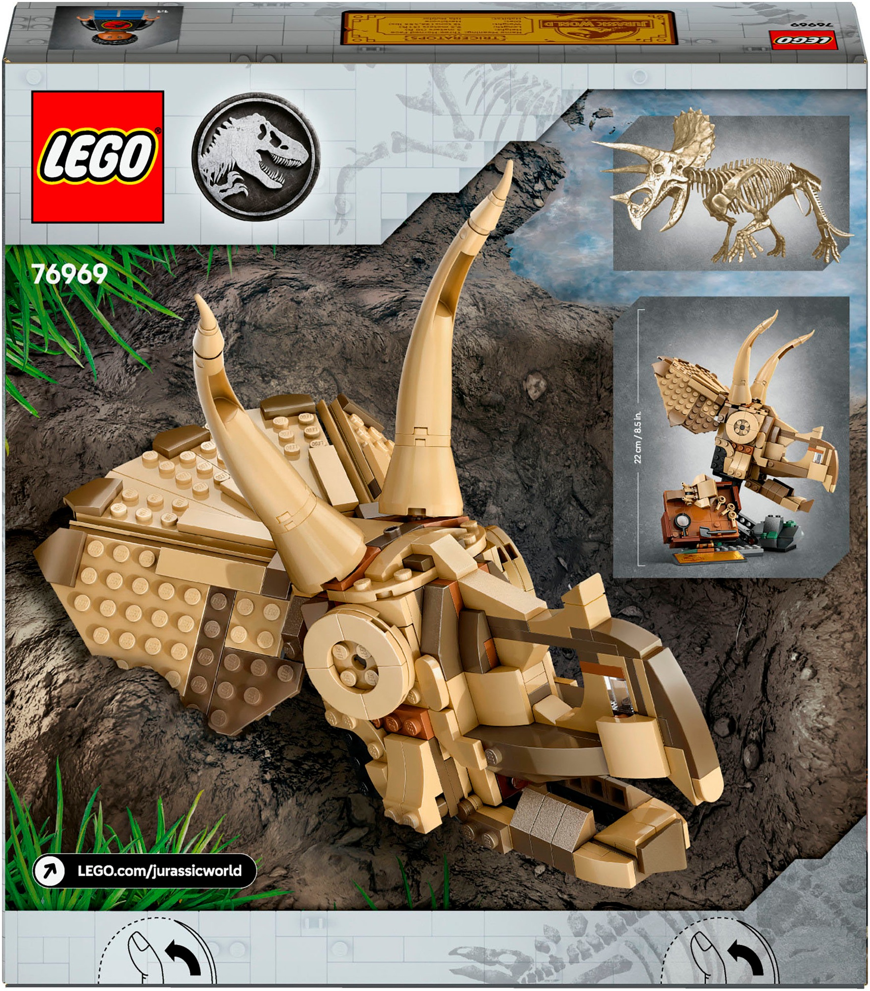 LEGO® Konstruktionsspielsteine »Dinosaurier-Fossilien: Triceratops-Schädel (76969)« LEGO Jurassic World; Made in Europe
