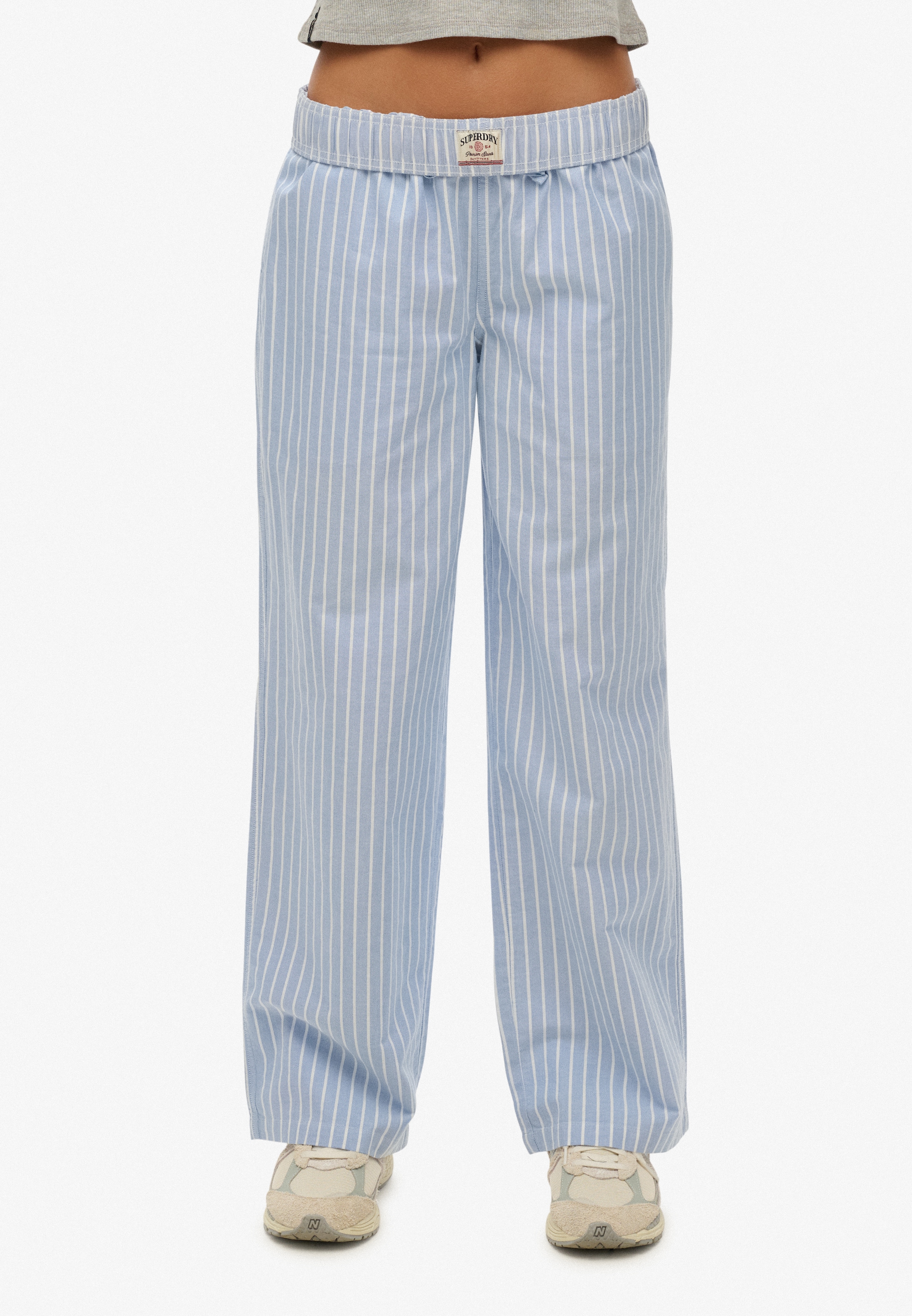 Superdry Pantalon cargo »COTTON STRIPE ELASTIC TROUSER«  en coton et jersey, coupe décontractée, aspect rayé