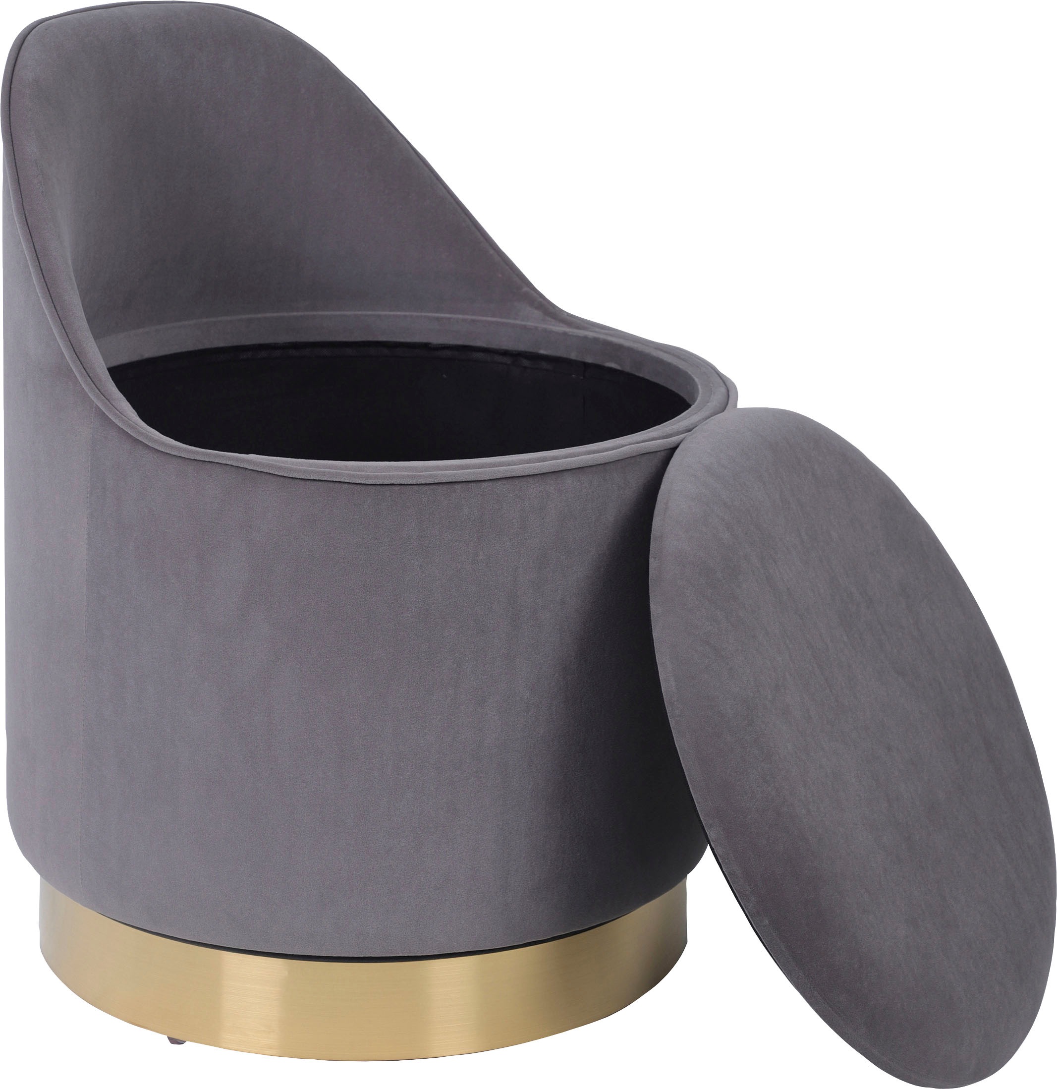 Kayoom Fauteuil »Drehhocker Viktor 125,Drehhocker in modernem Design,Stauraum im Innere« 1 cuis tlg. drehbarer Sockel, mit Stauraum, komfortable Rückenstütze