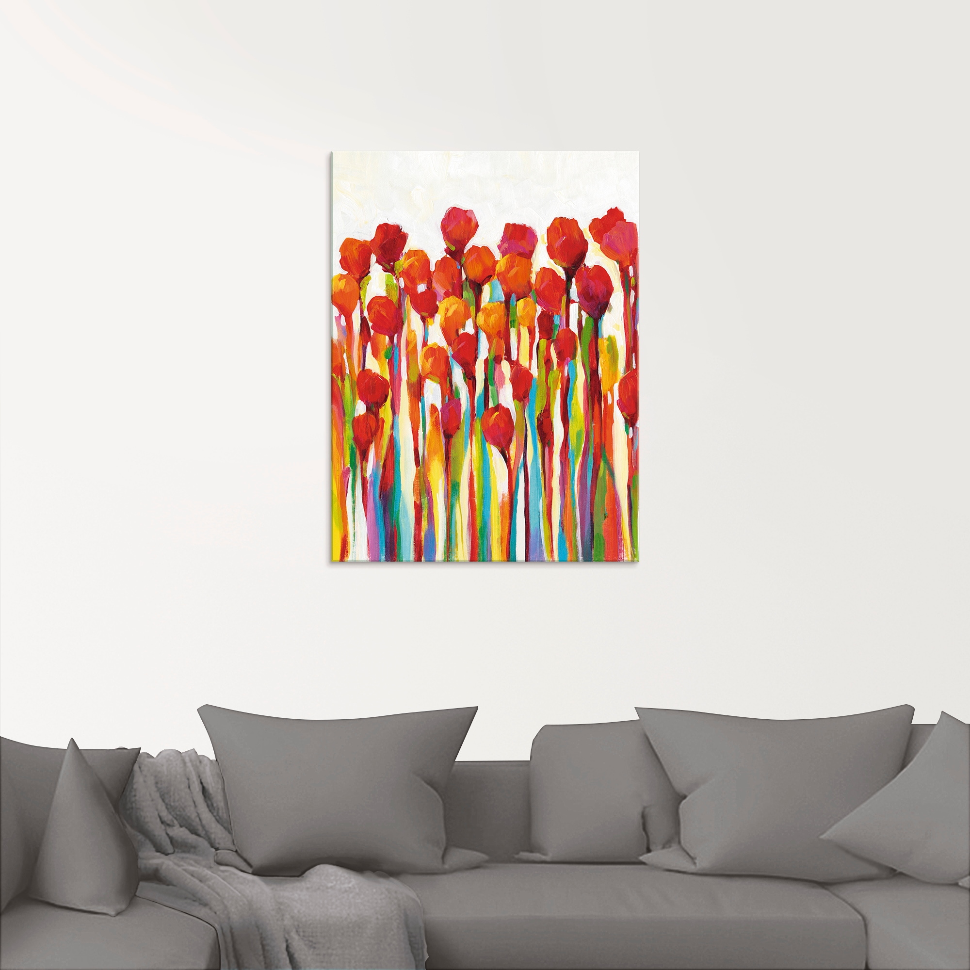 Artland Glasbild »Strotzen mit Farben I« Blumenwiese 1 Stk. tlg. in verschiedenen Grössen