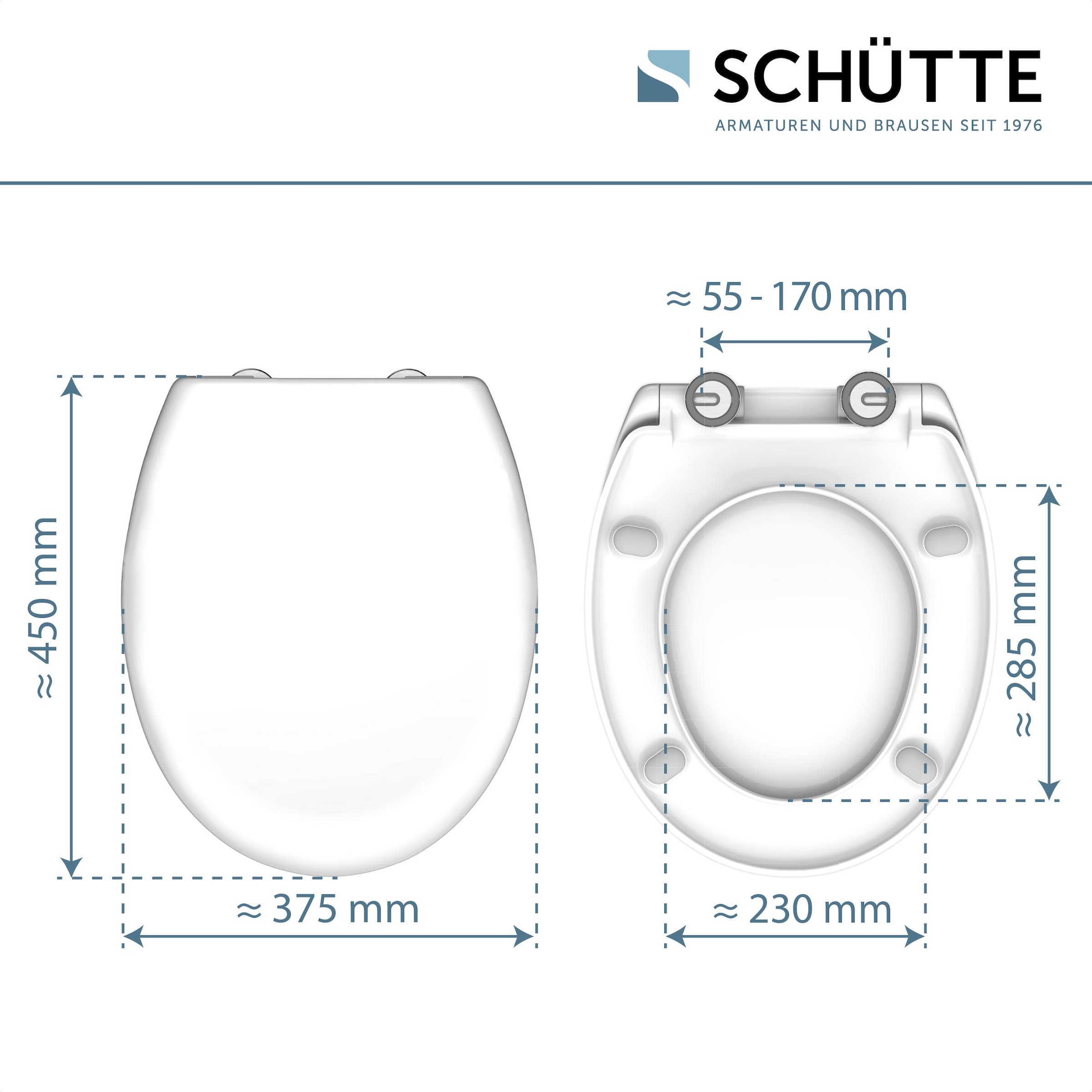 Schütte WC-Sitz »WHITE« Duroplast, mit Absenkautomatik und Schnellverschluss