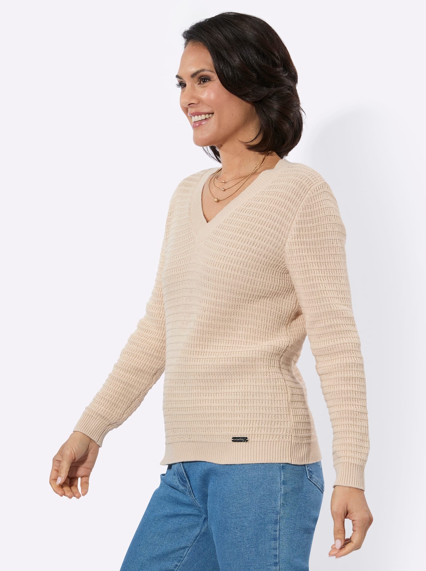 Casual Looks Pull col V »V-Pullover«