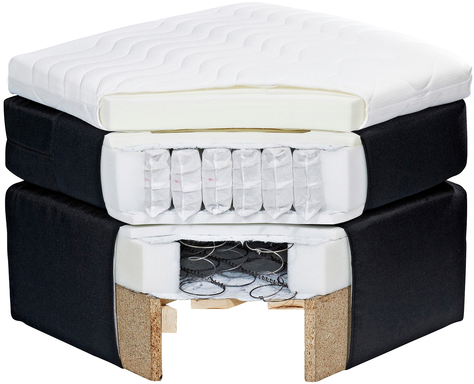 ED EXCITING DESIGN Lit boxspring »Gallina« mit Bettkasten, inkl. Topper