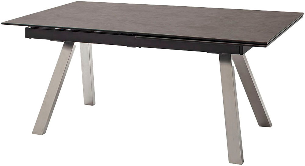 MCA furniture Table de salle à manger »TOBAGO Auszugtisch 180-260 cm« Einzelstück,  Keramik,Edelstahl,Stirnauszug,ausziehbar,Tischplatte 13 mm