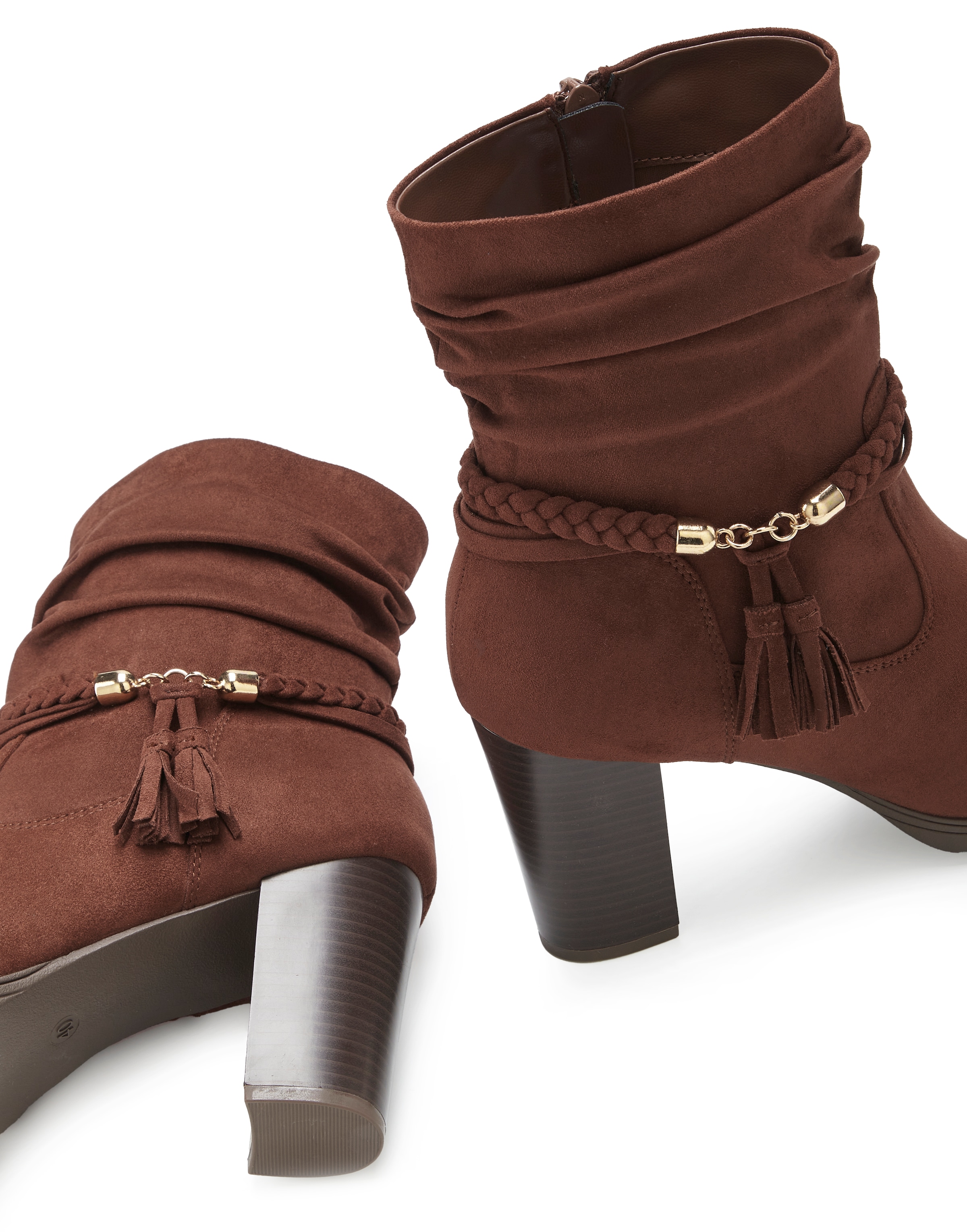 LASCANA Bottines »Stiefel, Boots,«  mit Blockabsatz  und Schmuckelement VEGAN