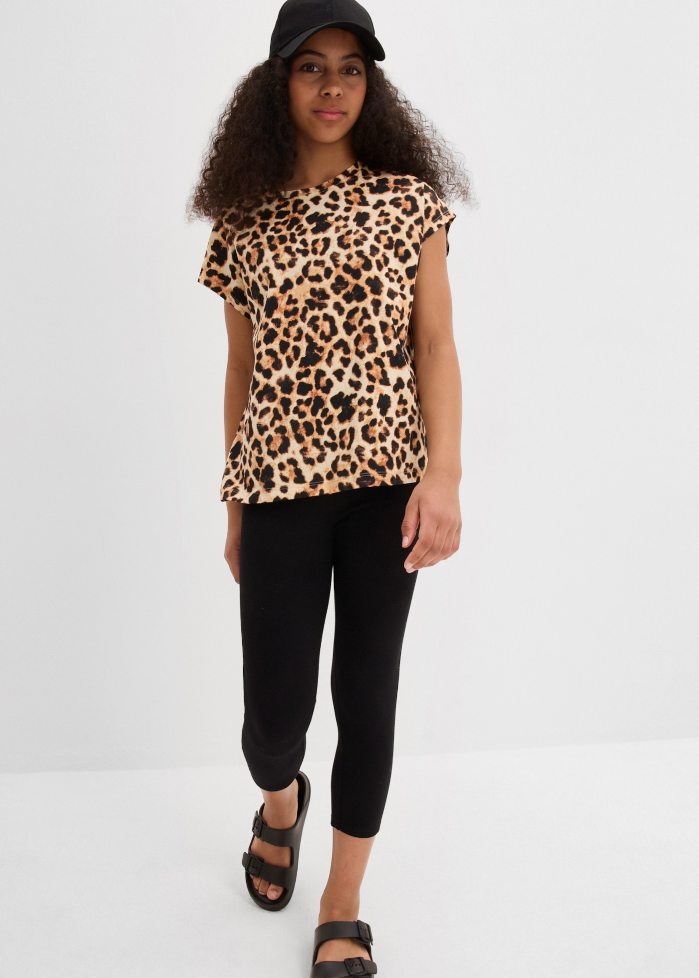 bonprix Corsaire  en mélange coton, coupe skinny fit, longueur capri, lot de 2