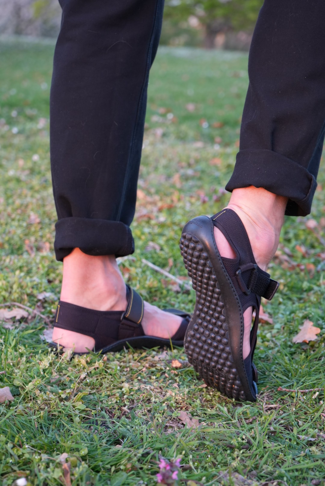 Leguano Barfussschuh  , Sommerschuh, Sandale, mit praktischen Klettverschlüssen