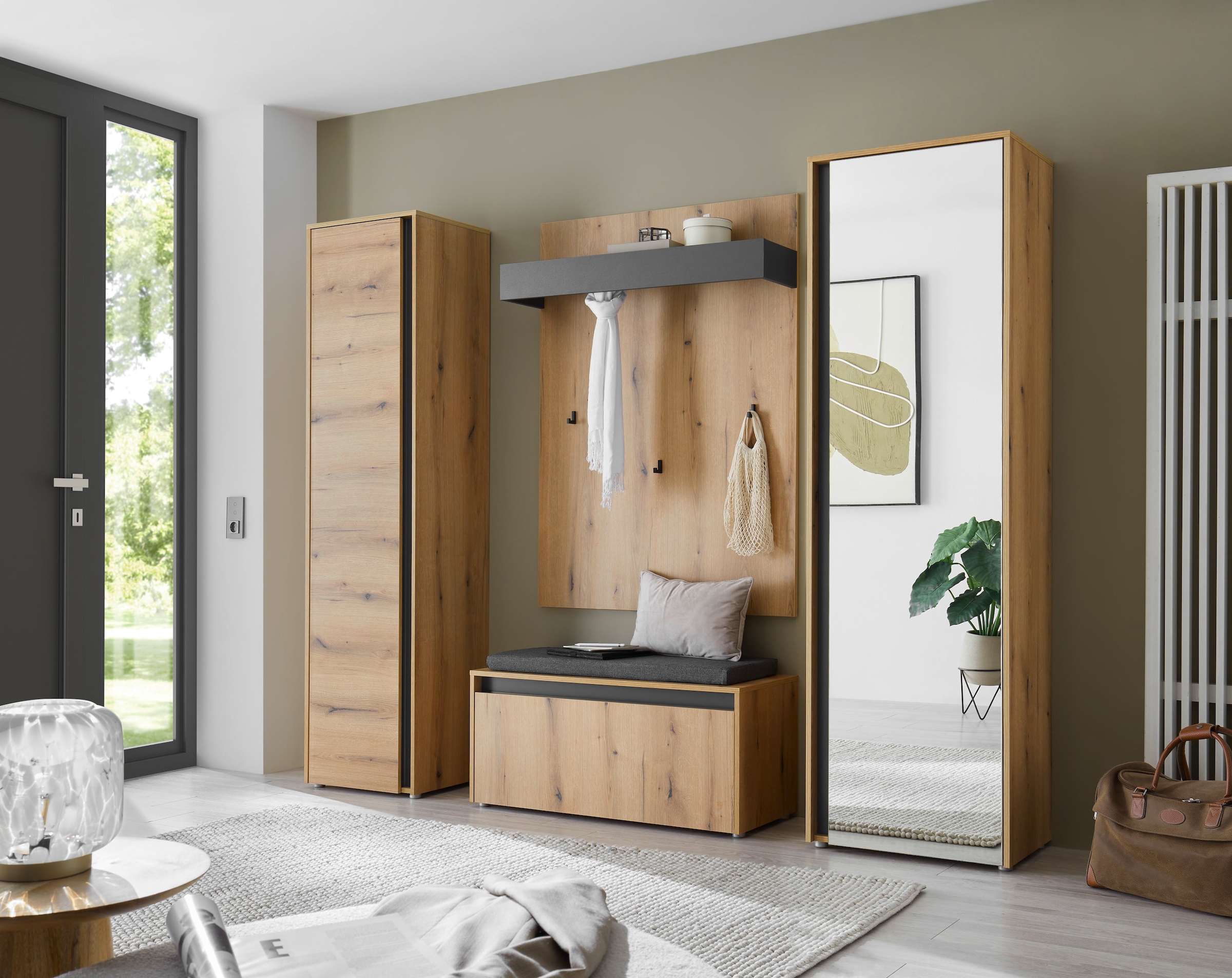 Home affaire Ensemble de vestiaires »GIRON/CiTY, moderne Garderobe, Komplettset mit viel Stauraum« Komplett-Set, 4 cuis tlg.