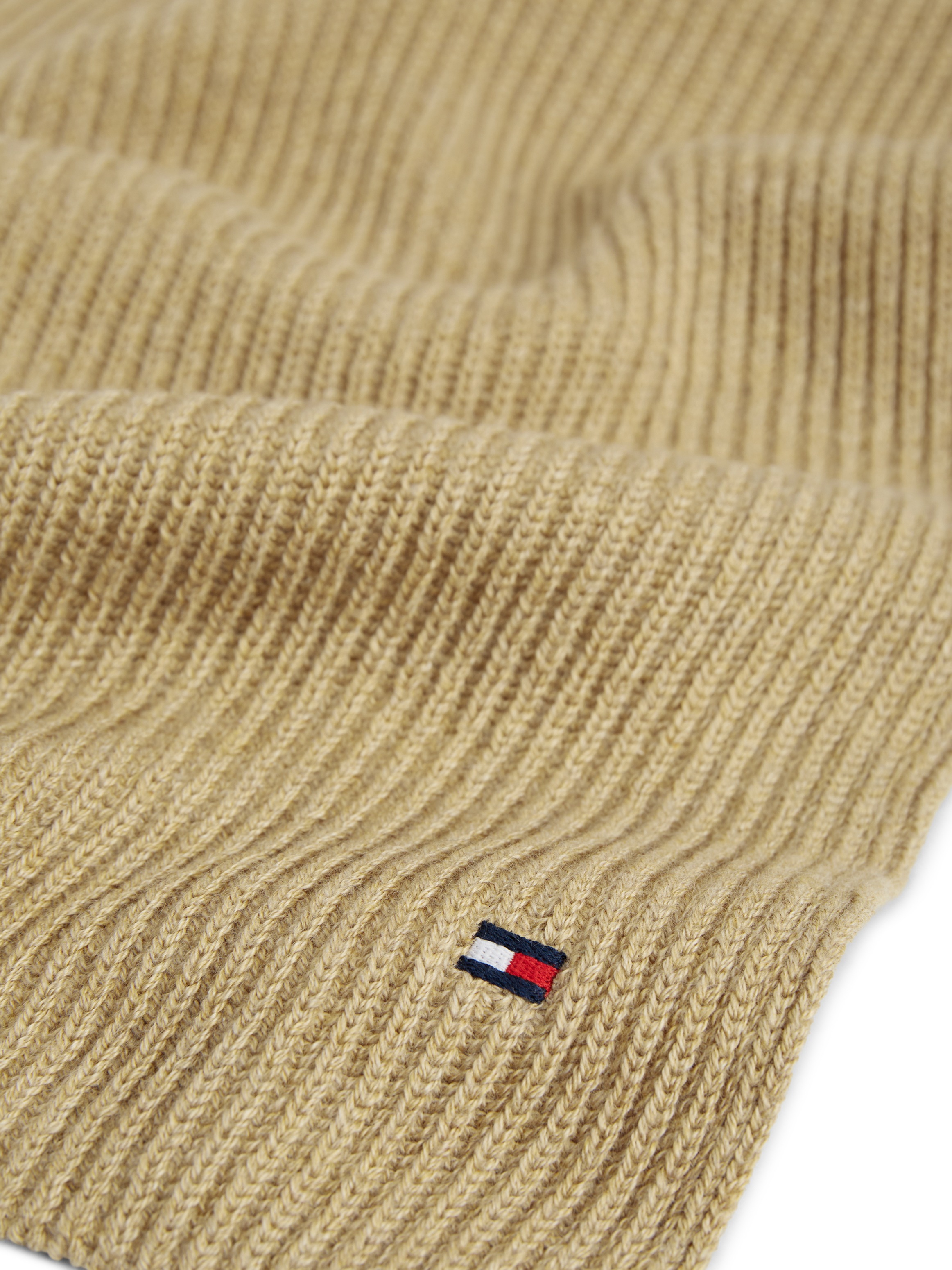 Tommy Hilfiger Strickschal »TH FLAG PIMA COTTON CASH SCARF« mit Logostickerei, mit Kaschmiranteil Unisex
