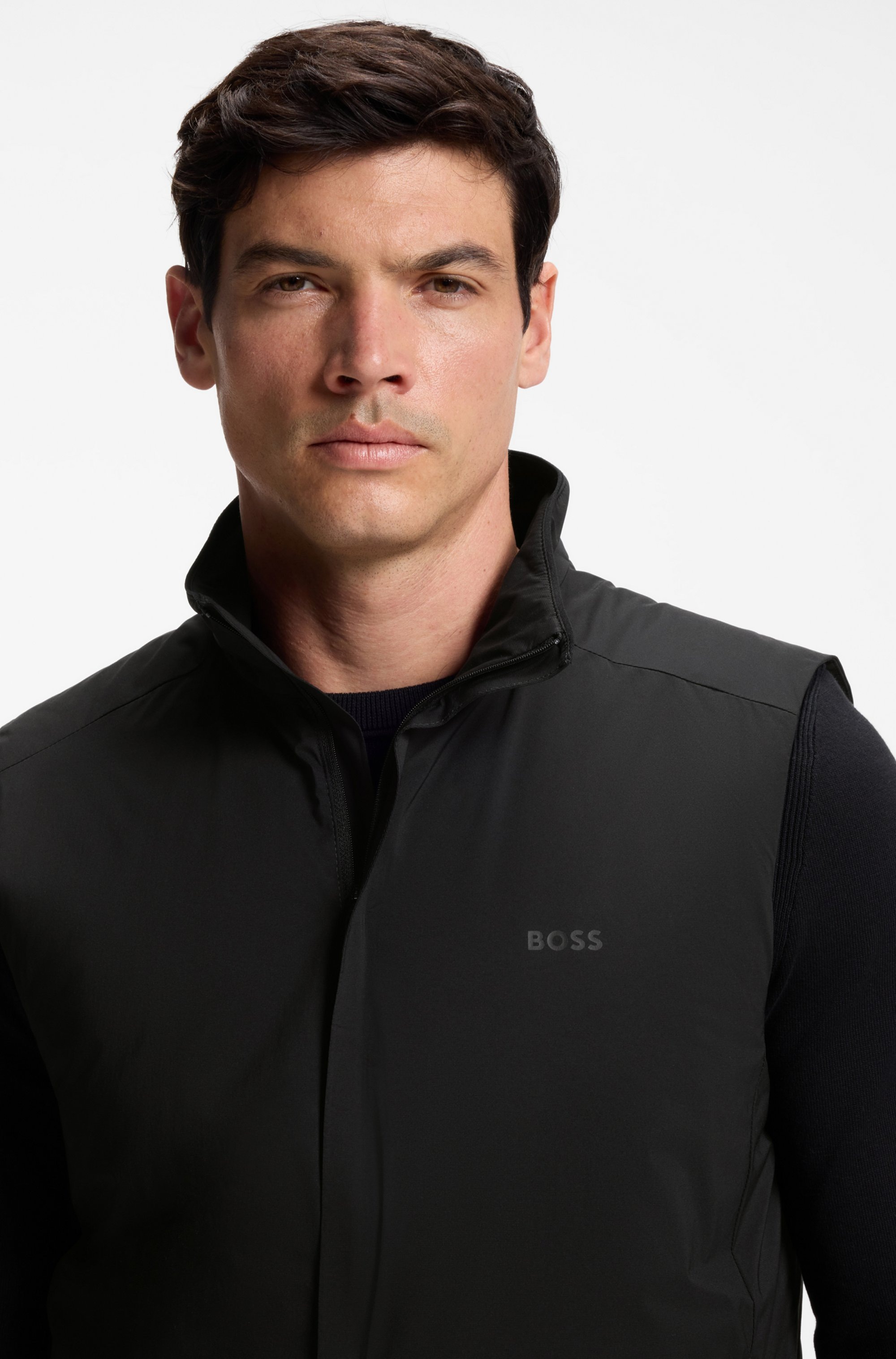 BOSS GREEN Gilet fonctionnel Regular Fit, 4-Wege-Stretch-Qualität, Highloft-Stretch-Wattierung