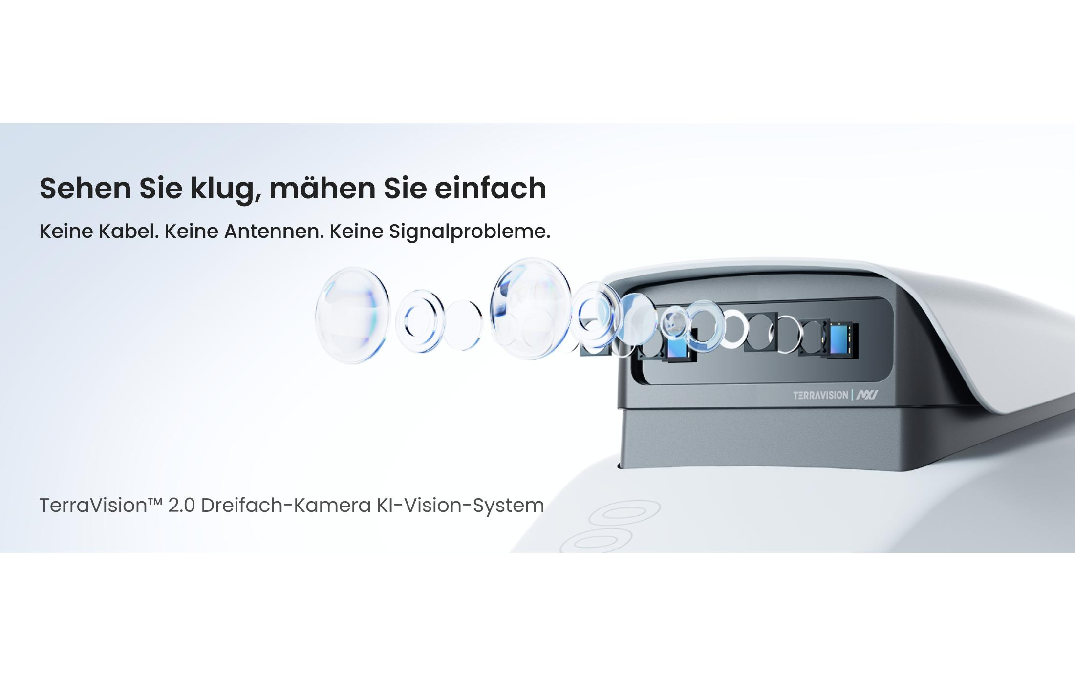   Robot tondeuse »Terramow V1000 1200 m²«  Kabelloser, KI-gesteuerter Mähroboter