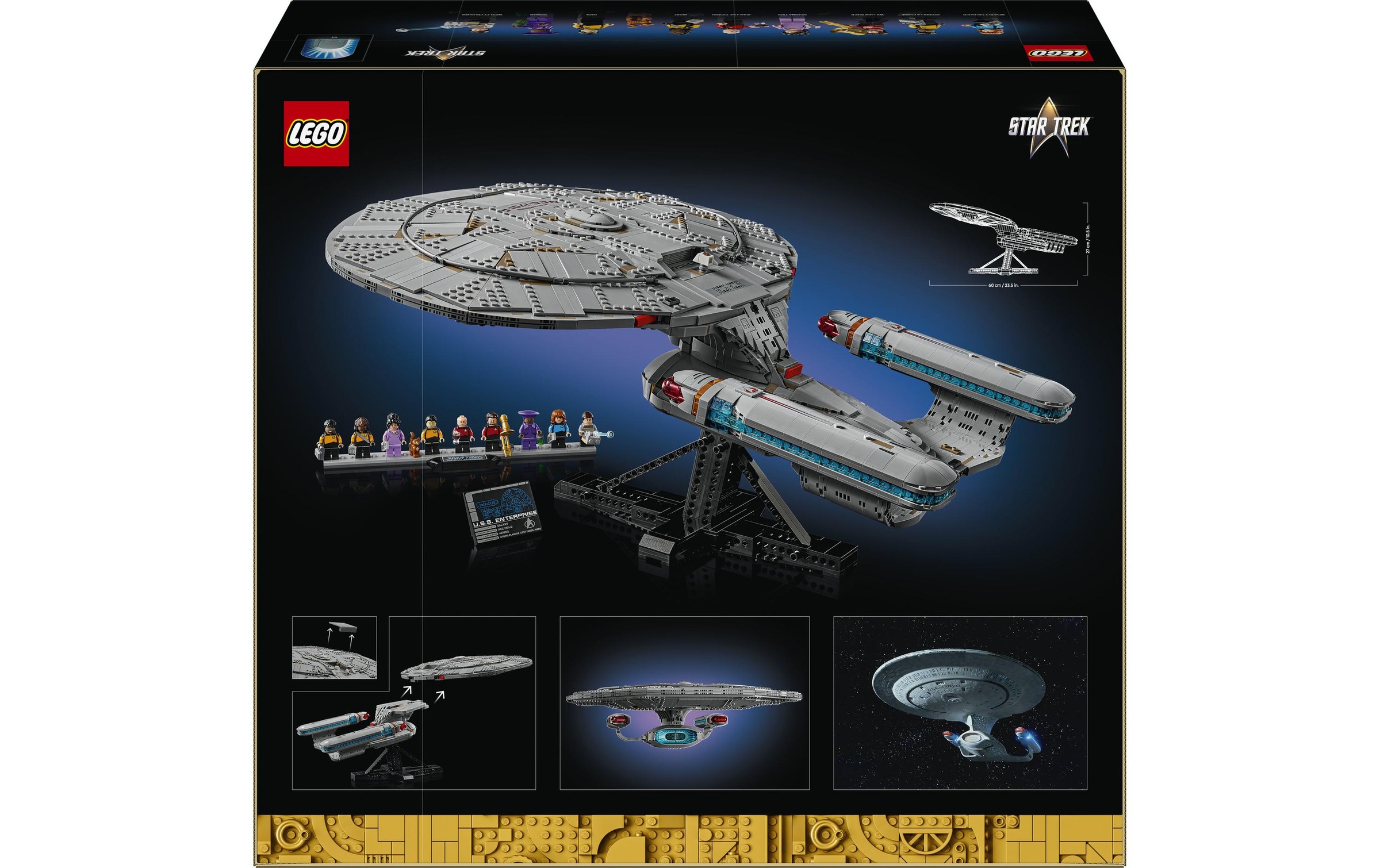 LEGO® Konstruktionsspielsteine »Icons Star Trek: U.S.S. Enterprise NCC-1701-D 10356« Ausstellungsmodell des ikonischen Raumschiffs