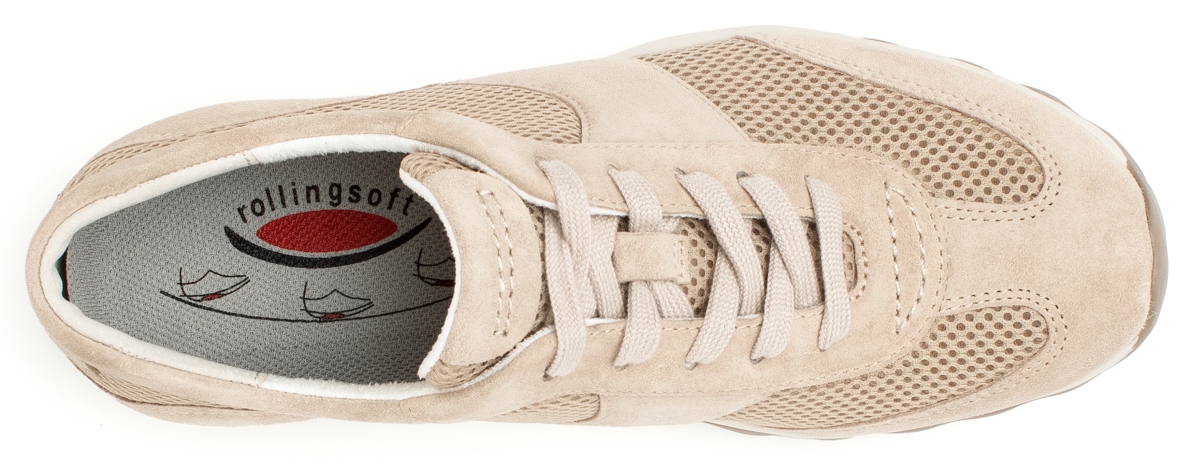 Gabor Rollingsoft Keilsneaker  , Freizeitschuh, Halbschuh, Schnürschuh mit Logoschriftzug