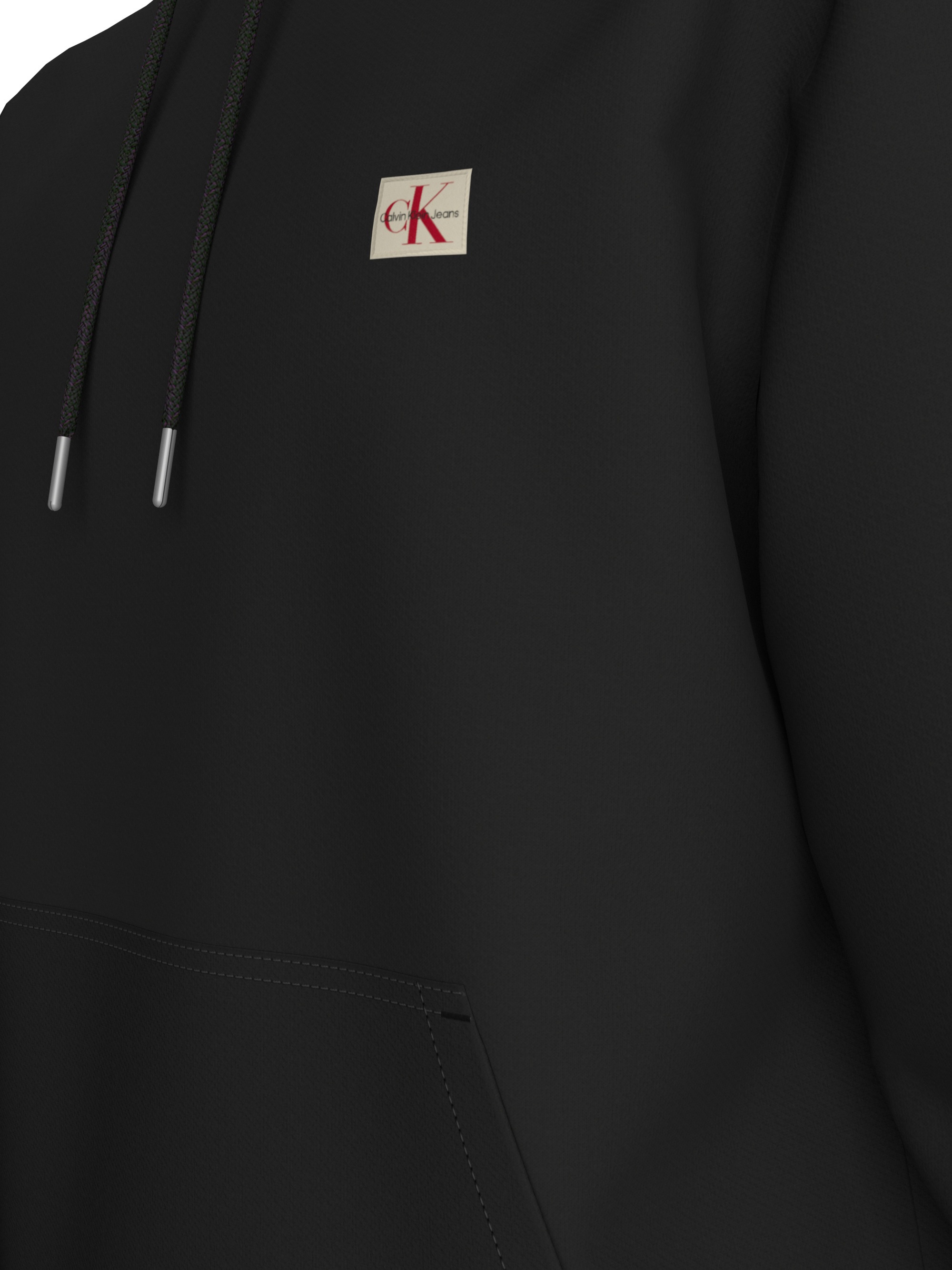 Calvin Klein Jeans Sweat à capuche »400GSM TERRY BADGE HOODIE«, Mit Rundhalsausschnitt
