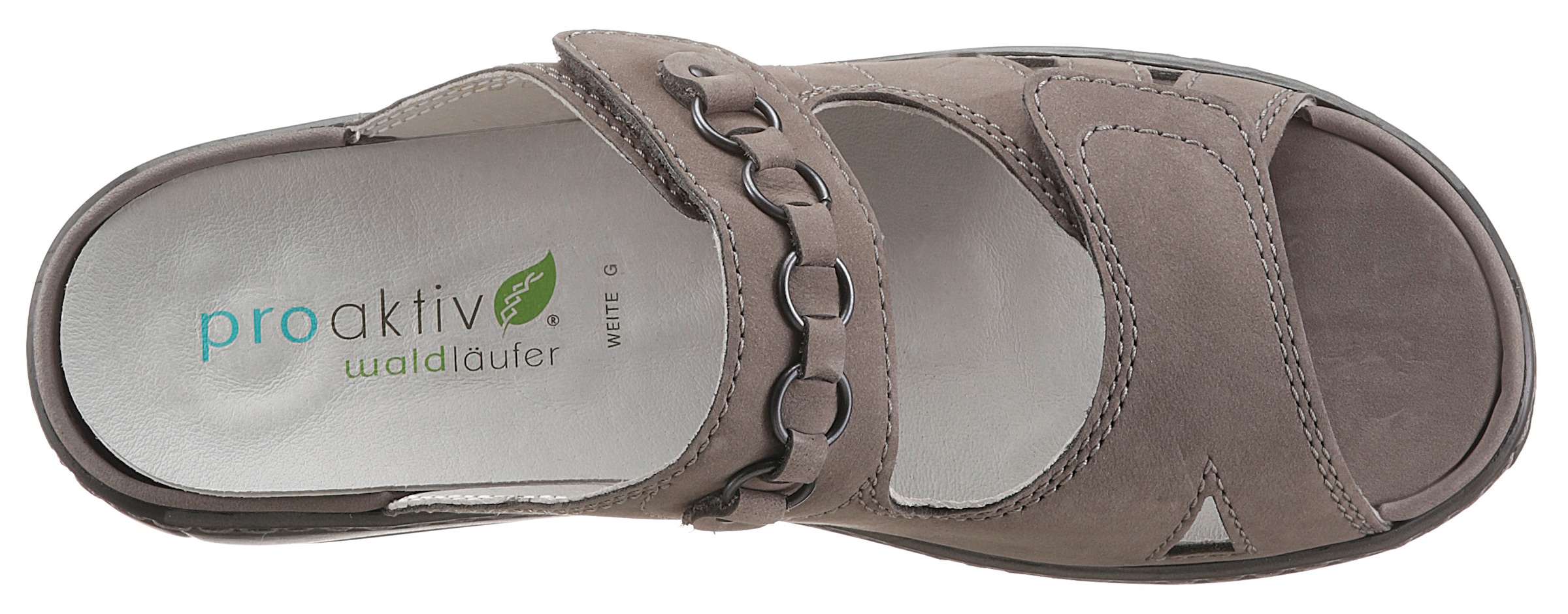 Waldläufer Pantolette »GARDA«  , Keilabsatz, Sommerschuh, Schlappen mit Schmuckapplikation, Weite G