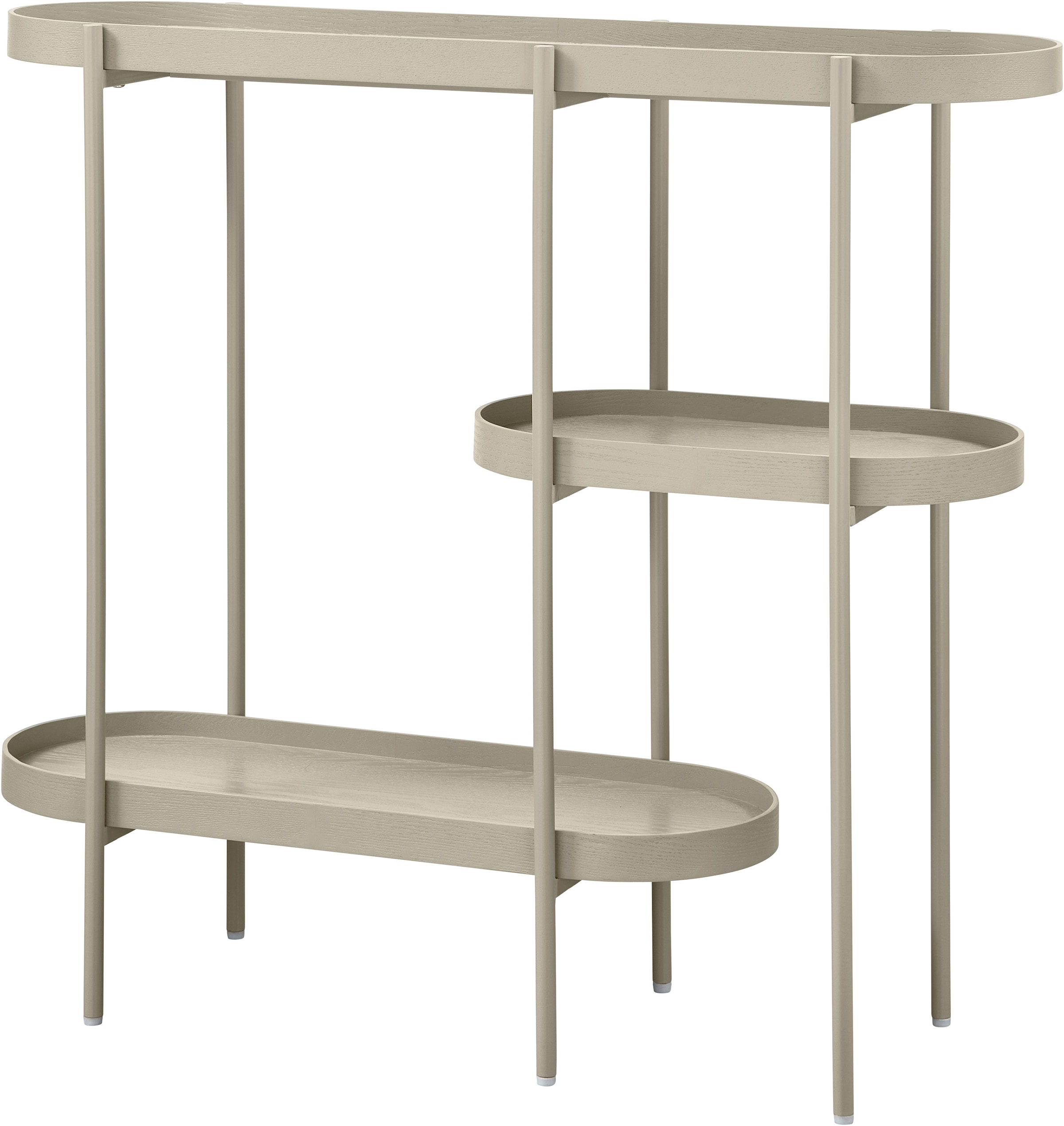 WOOOD Table d'appoint »Noan aus MDF mit pulverbeschichtetem Metallgestell, 90 x 28 x 80 cm« capacité de charge 5 kg par niveau, tube de cadre Ø 1,5 cm