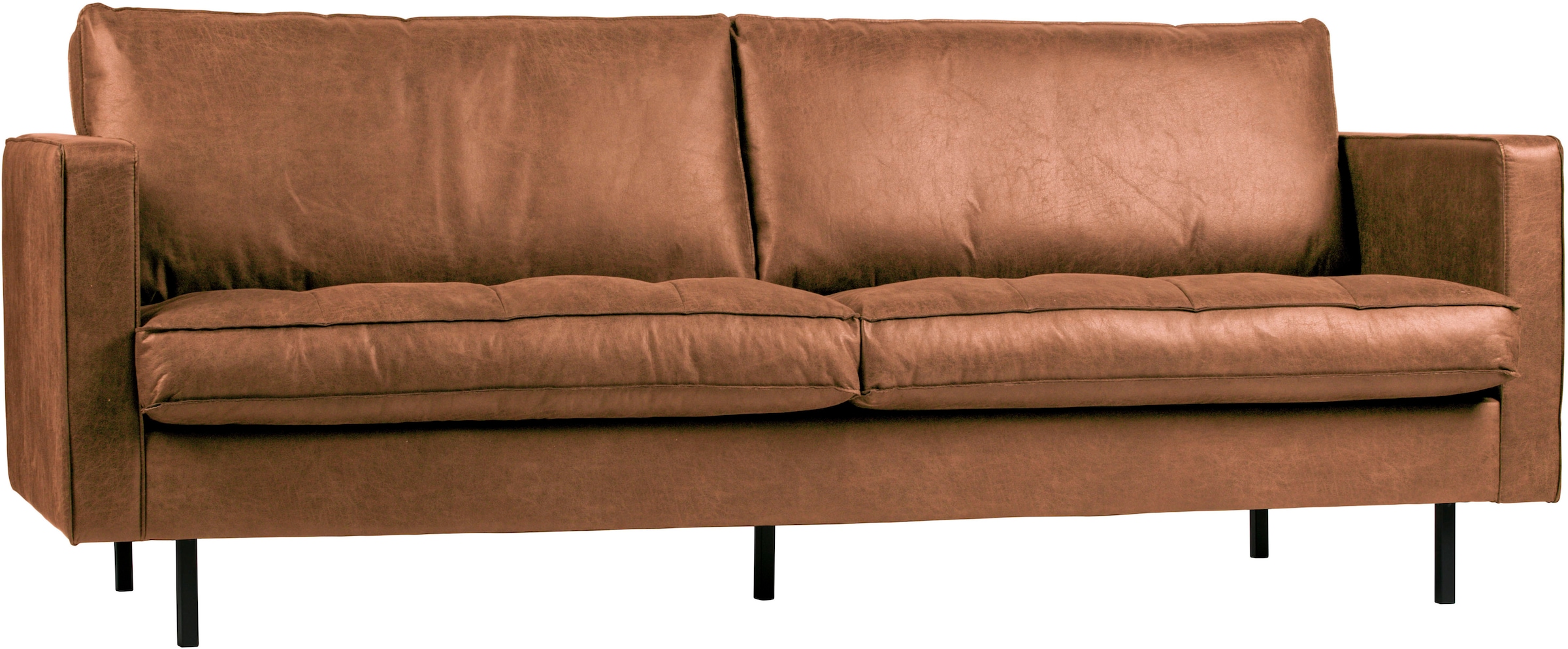 WOOOD 2,5-places »Rodeo Classic Recycling-Lederfaser-Verbundstoff H 83 x B 230 x T 88 cm« capacité de charge 200 kg, pieds en métal, léger, bonne résistance à l'usure