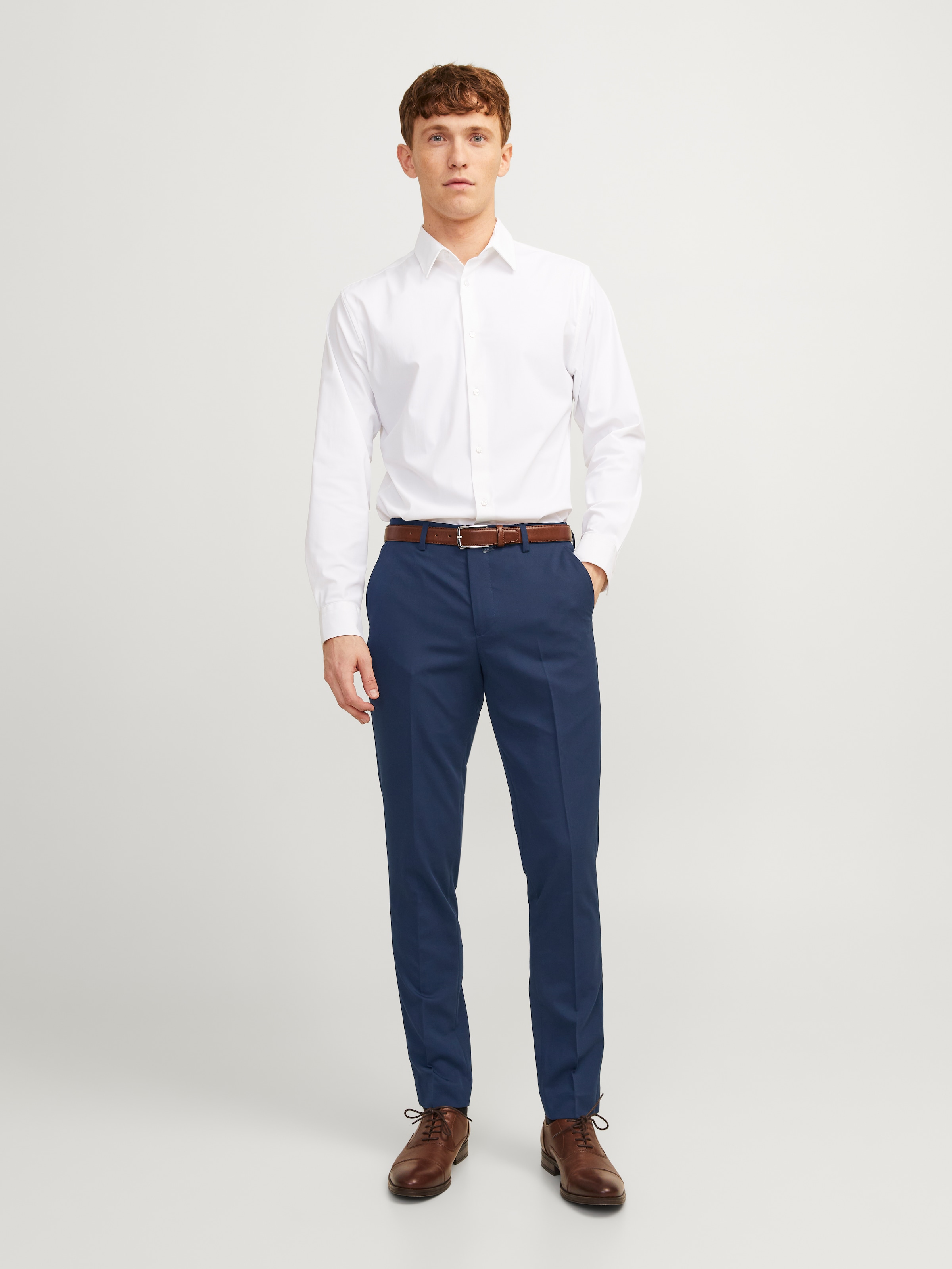 Jack & Jones Pantalon de costume »JPRFRANCO  Hose mit schmalem Bein und cleanem Look«  meliert, modisch, slim fit, Kunstfaser