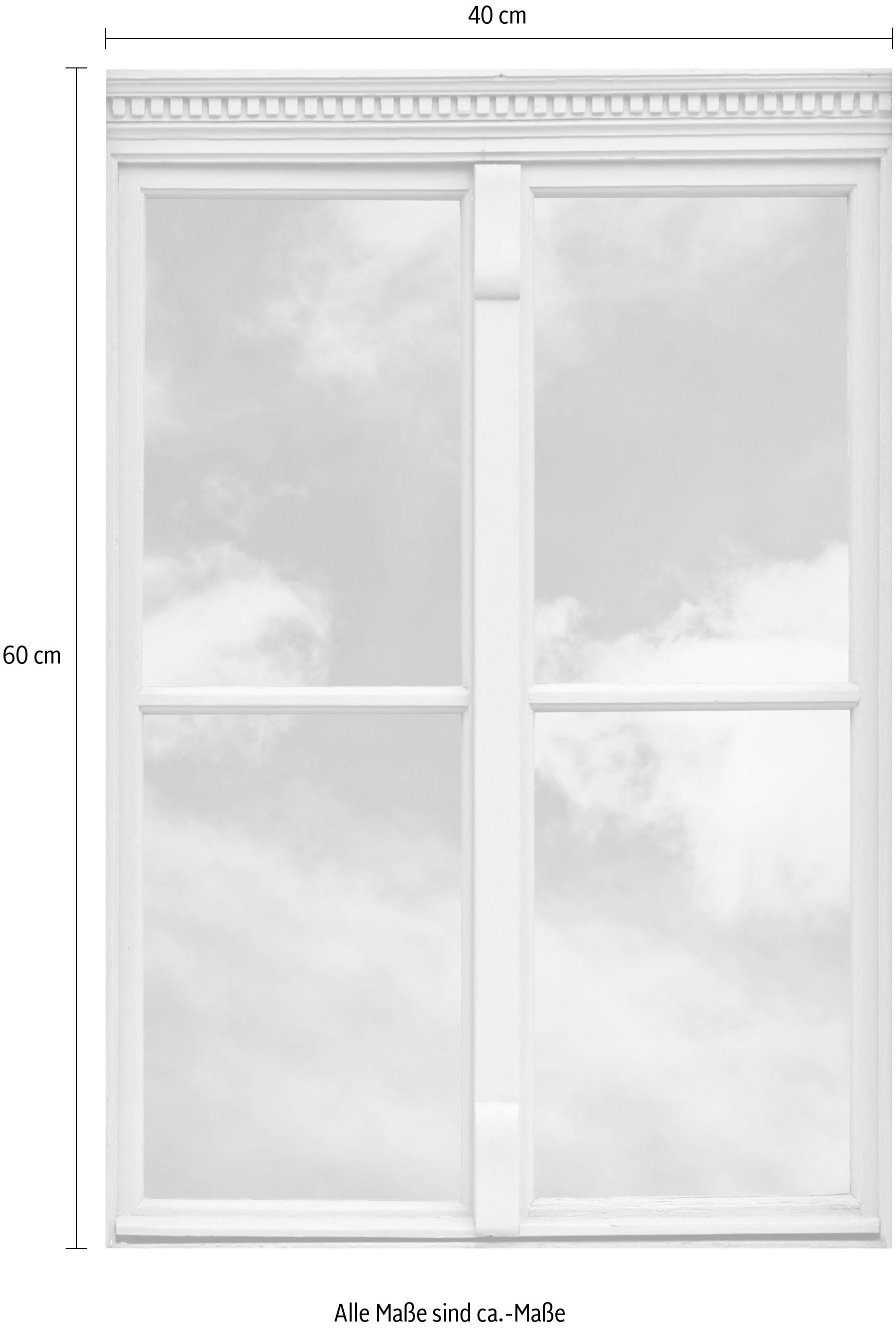 queence Autocollants muraux »Wolkenhimmel« Wandsticker, Wandbild, selbstklebend, 3D, Fenster